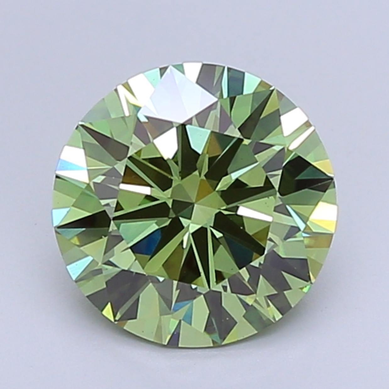 3 CT Fancy Green Round Cut Lab-Grown Diamond IGI Certified