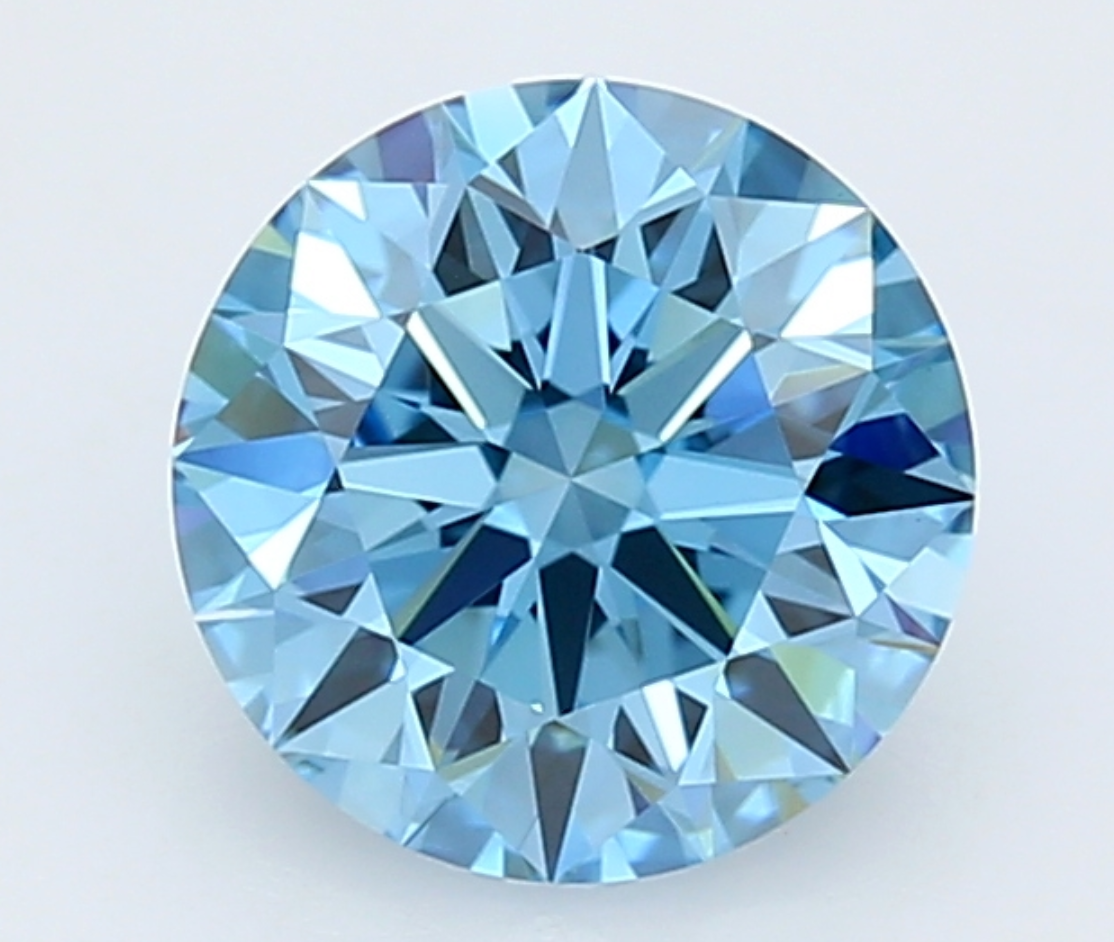 1 CT Fancy Blue Round Cut Lab-Grown Diamond IGI Certified