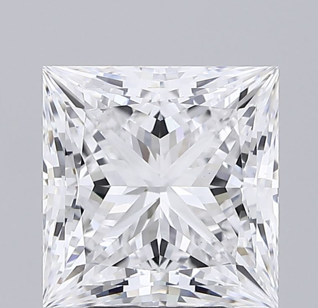 5 CT Princess Cut Lab Grown Diamond IGI Certified