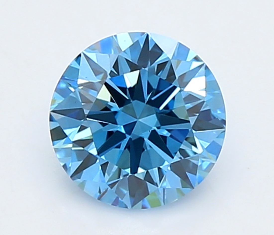 1 CT Fancy Blue Round Cut Lab-Grown Diamond IGI Certified