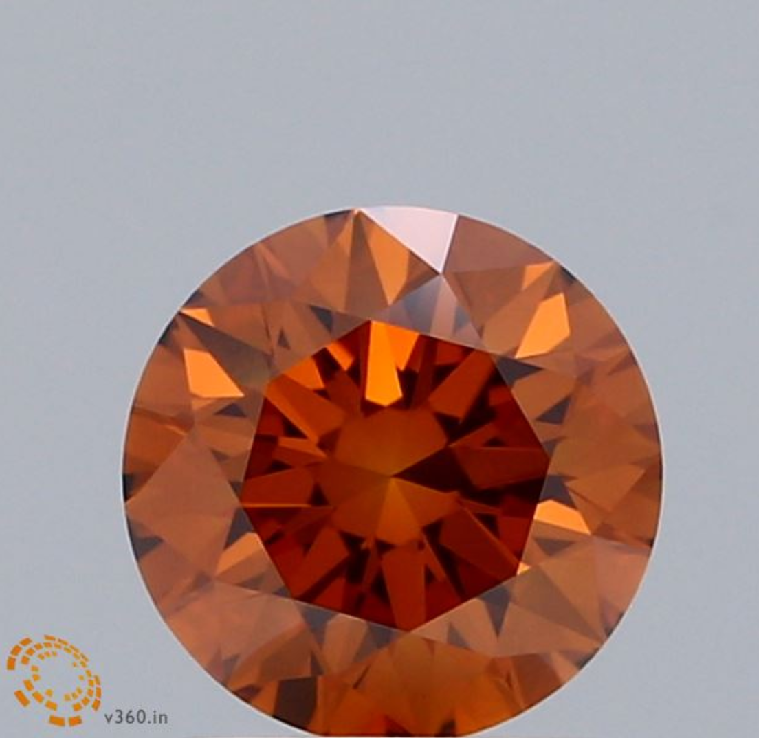 1 CT Fancy Orange Lab-Grown Diamond IGI Certified