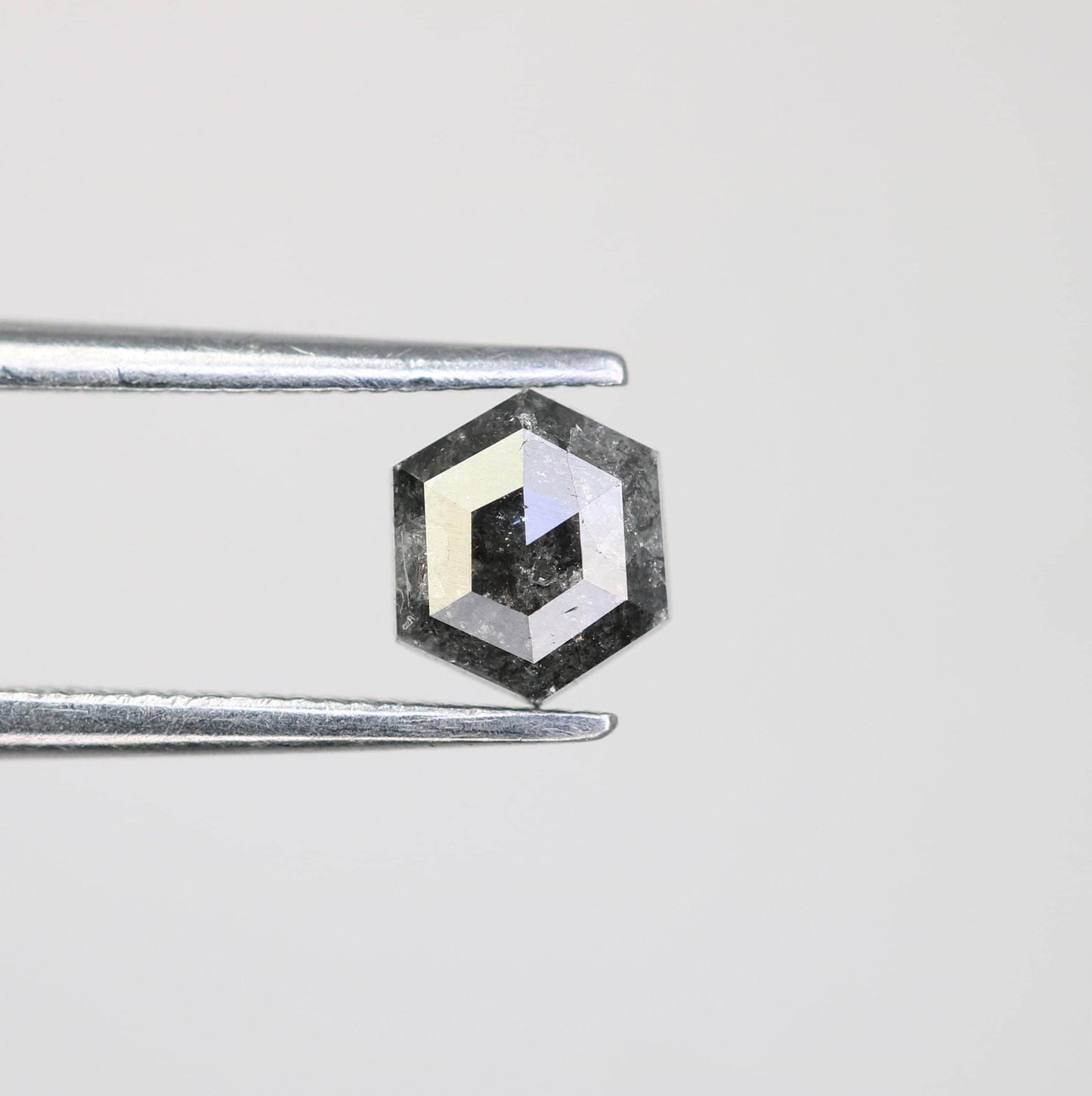 0.79 CT Natural Loose Salt and Pepper Octagon Cut Diamond | Fancy Gray Gemstone for Engagement & Wedding Rings Unique 5.70 x 5.00 x 2.90 mm