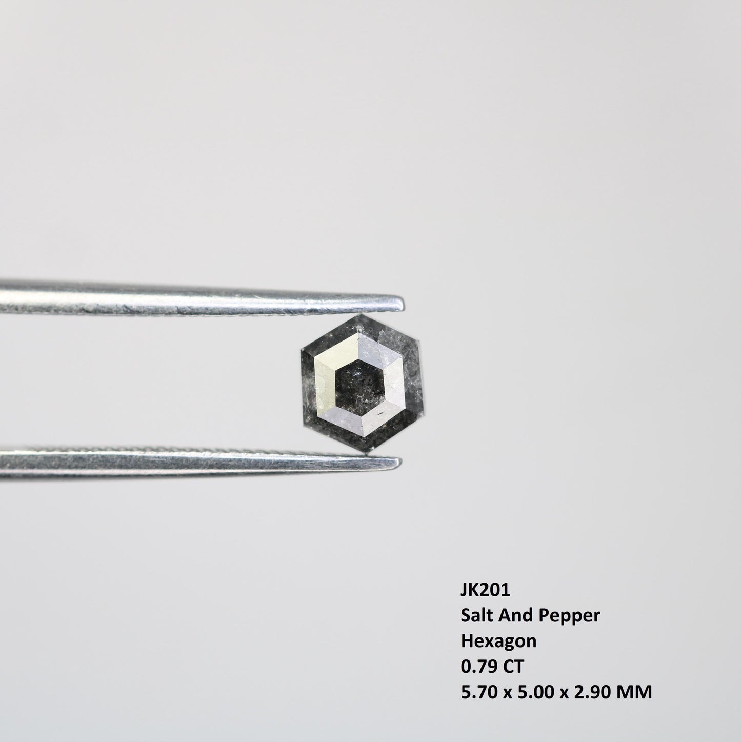 0.79 CT Natural Loose Salt and Pepper Octagon Cut Diamond | Fancy Gray Gemstone for Engagement & Wedding Rings Unique 5.70 x 5.00 x 2.90 mm