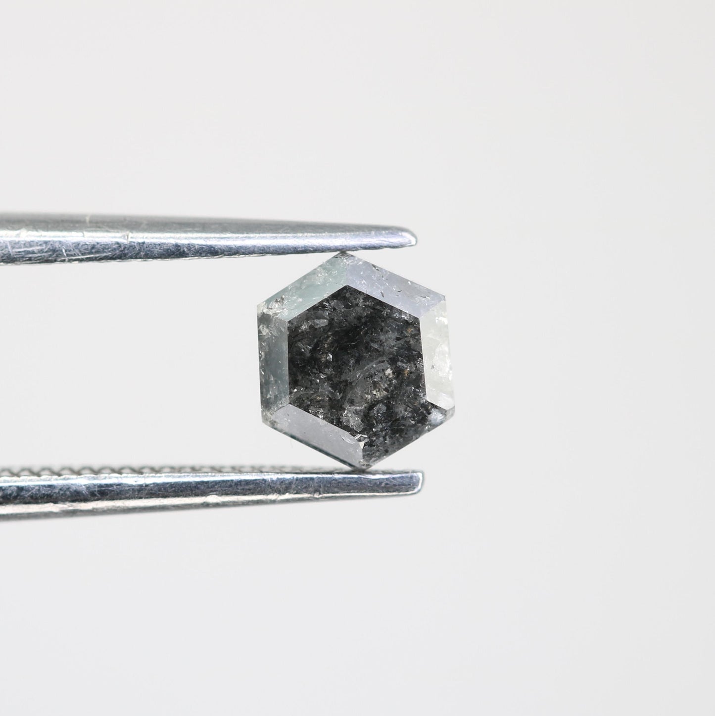 0.79 CT Natural Loose Salt and Pepper Octagon Cut Diamond | Fancy Gray Gemstone for Engagement & Wedding Rings Unique 5.70 x 5.00 x 2.90 mm