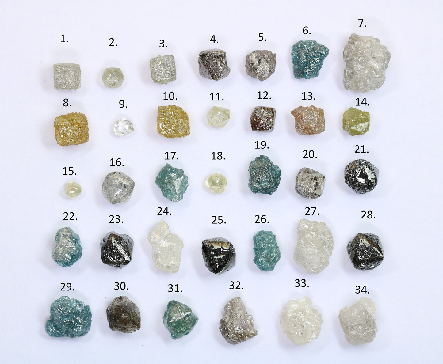Natural Salt and Pepper Diamonds | Mixed Shape Loose Earth-Mined Gems for Necklaces | Unique Jewelry by RocksDiamonds