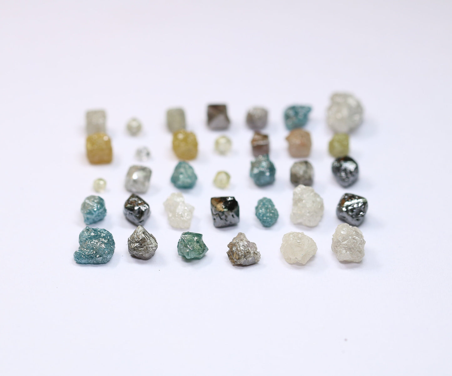 Natural Salt and Pepper Diamonds | Mixed Shape Loose Earth-Mined Gems for Necklaces | Unique Jewelry by RocksDiamonds