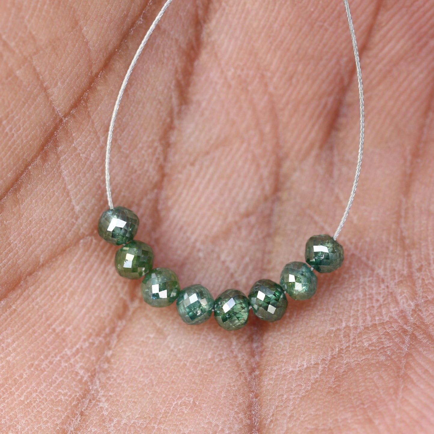 Luxurious Green Treated Diamond Beads | Perfect for Handmade Jewelry and Custom Designs