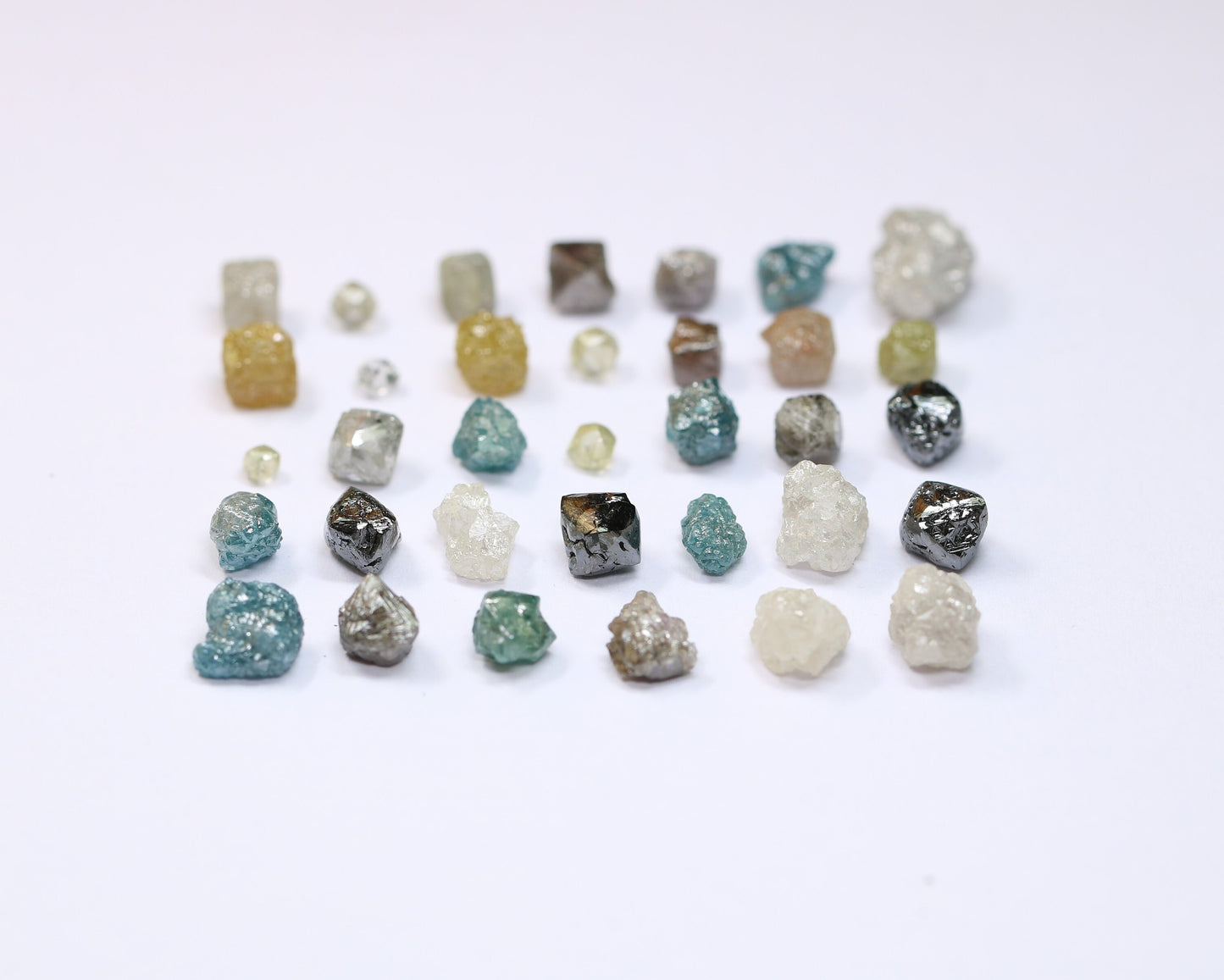 Natural Salt and Pepper Diamonds | Mixed Shape Loose Earth-Mined Gems for Necklaces | Unique Jewelry by RocksDiamonds