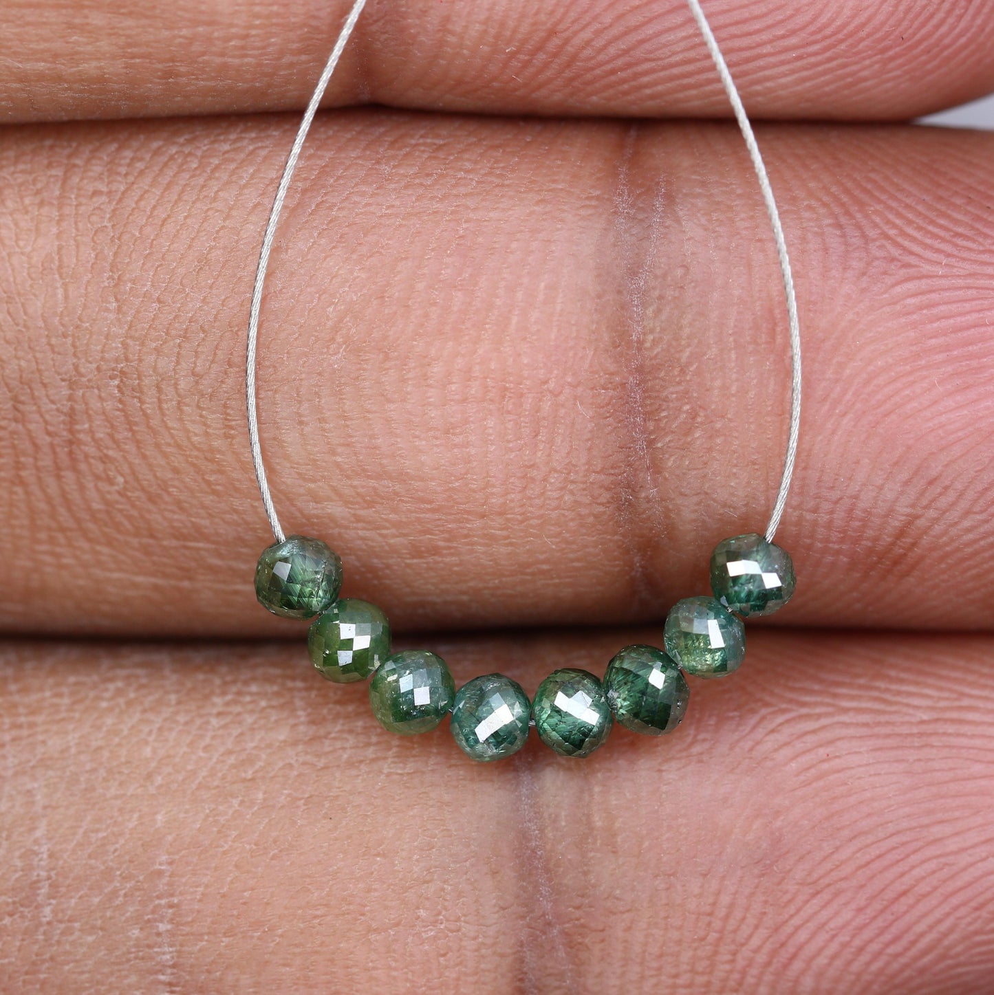 Luxurious Green Treated Diamond Beads | Perfect for Handmade Jewelry and Custom Designs