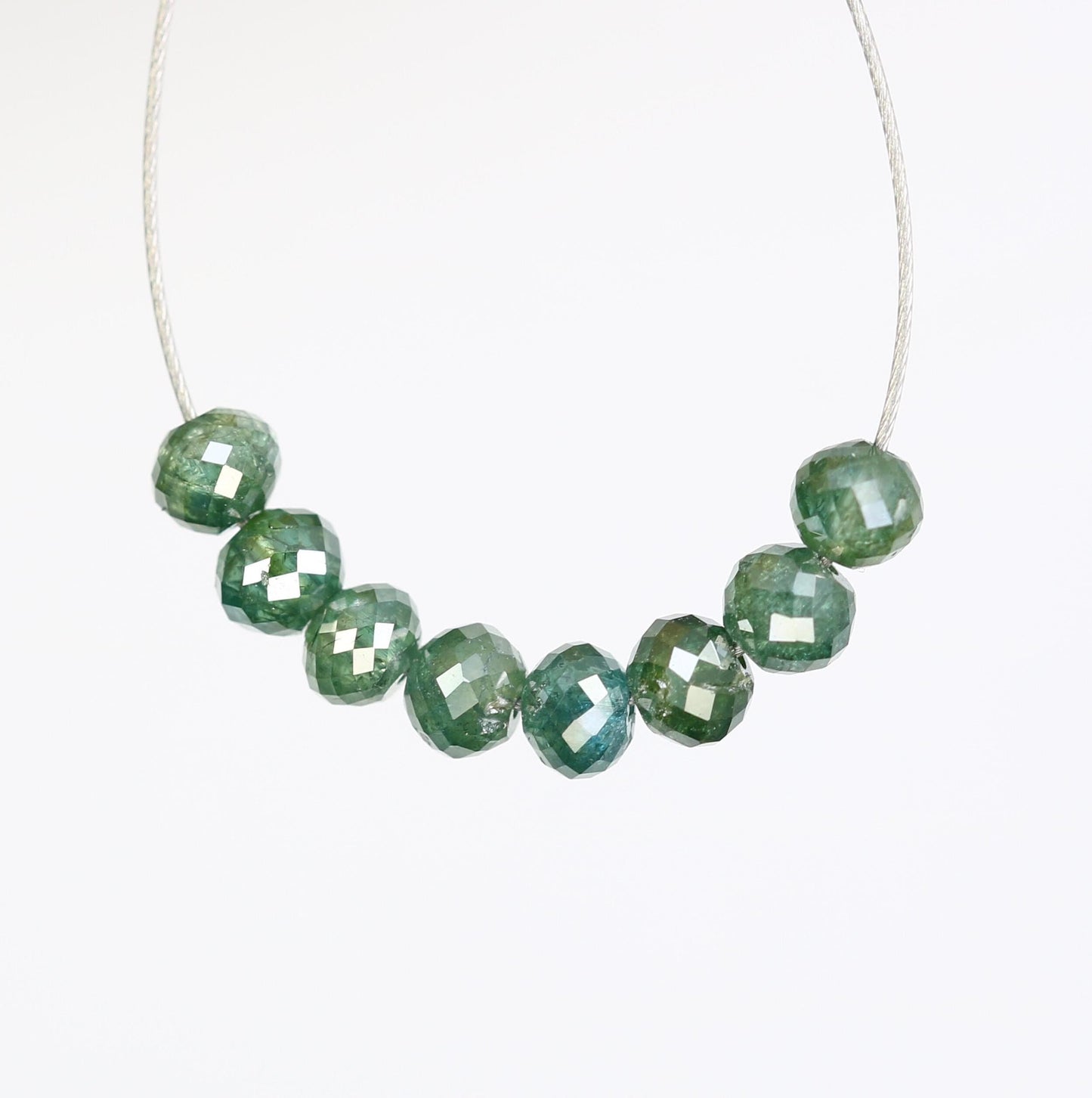 Treated Green Diamond Beads for Jewelry Making | Beautiful Gemstone Strands for Crafting