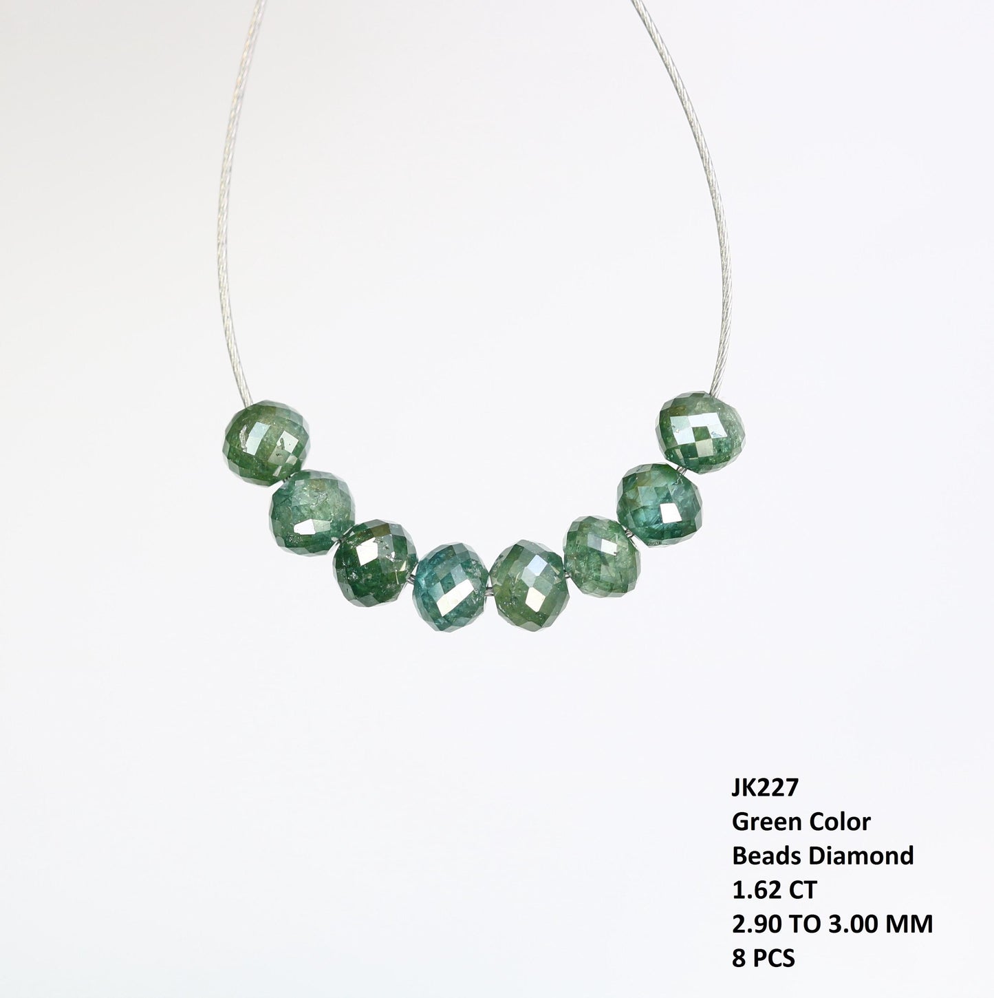 Treated Green Diamond Beads for Jewelry Making | Beautiful Gemstone Strands for Crafting