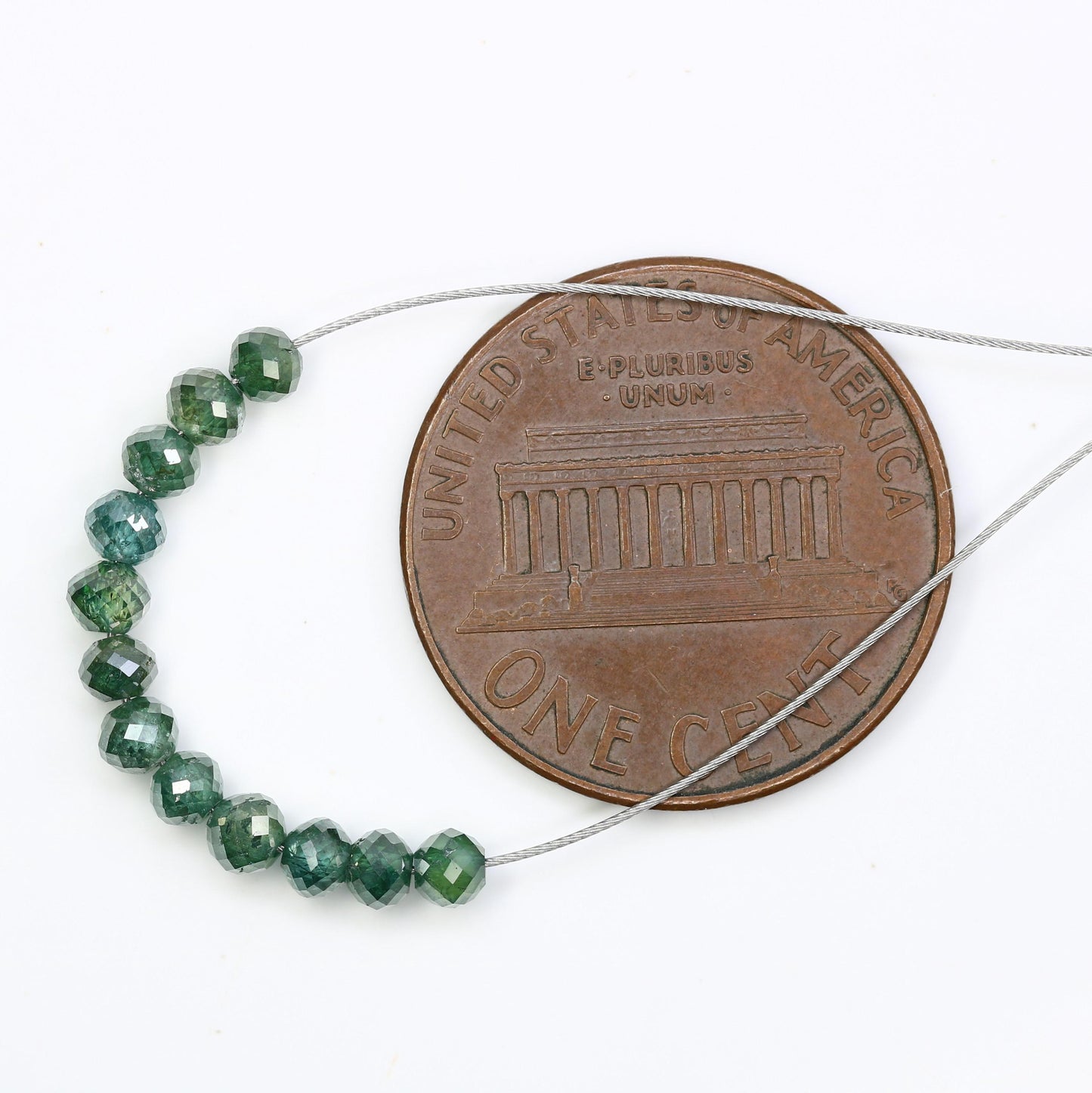 Genuine Green Treated Diamond Beads | Stunning Gemstone Supplies for Handmade Jewelry