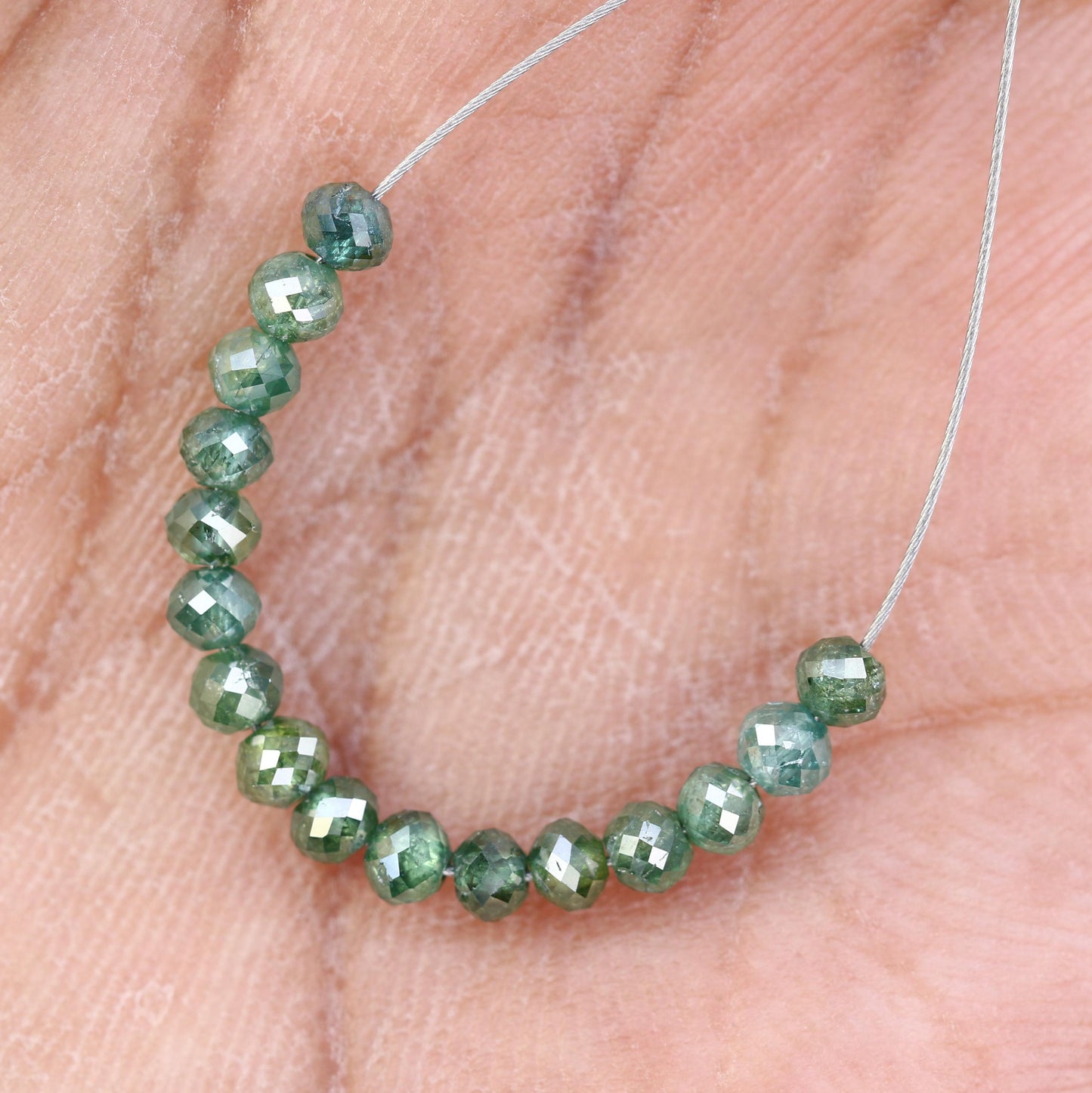 Luxurious Green Diamond Beads | Perfect for Artisan Jewelry and DIY Designs
