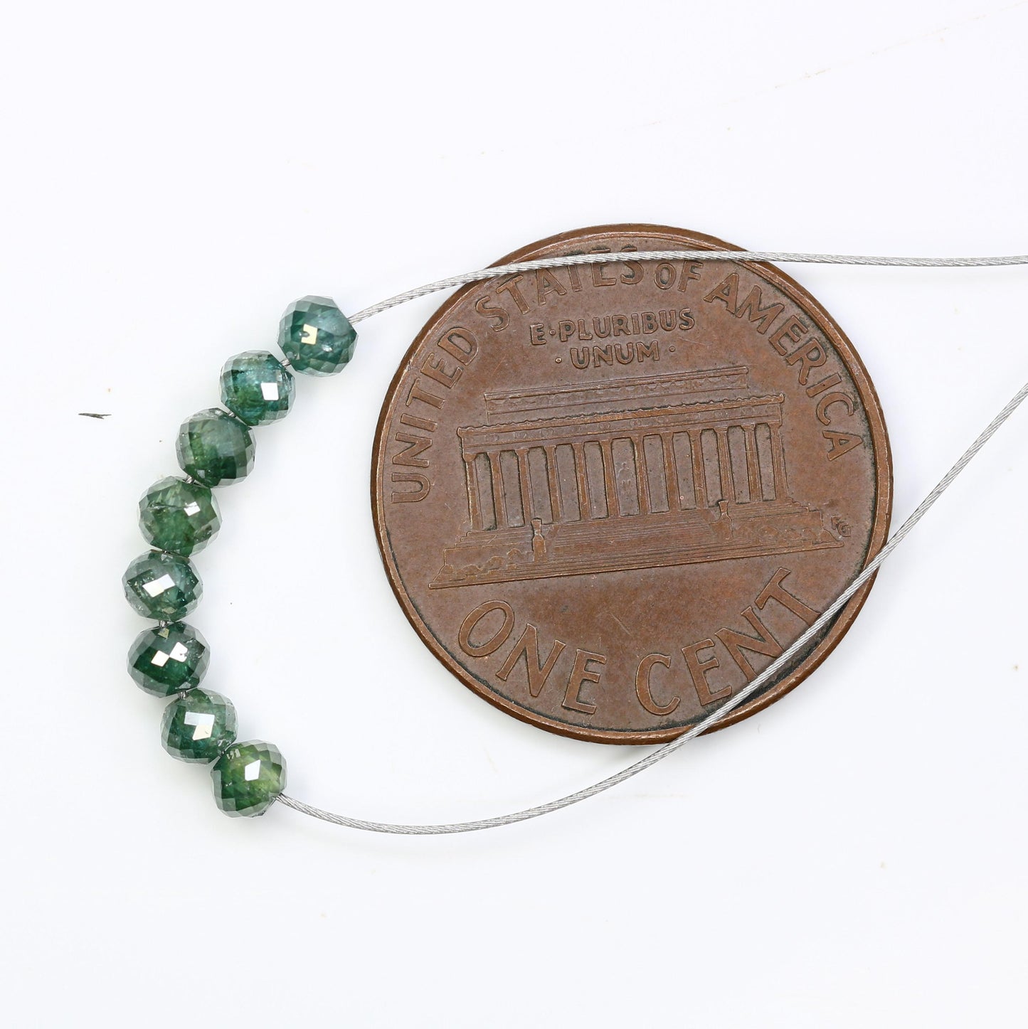 Versatile Green Diamond Beads for Jewelry Making | High-Quality Gemstone Strands for Crafting