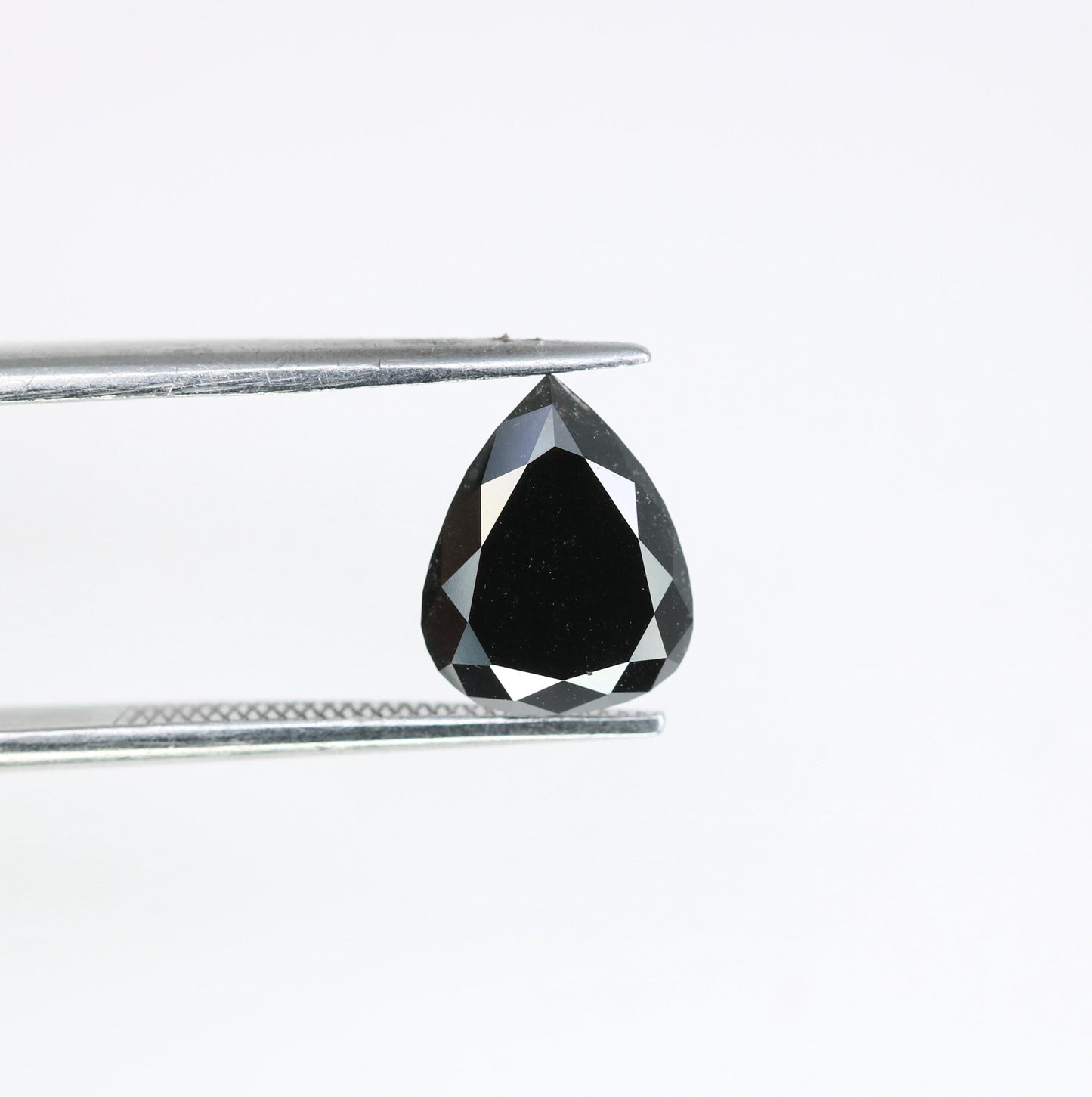 Luxurious Loose Black Diamond - Faceted Pear Shape Natural Gemstone for Custom Jewelry, Engagement Rings & Unique Gifts