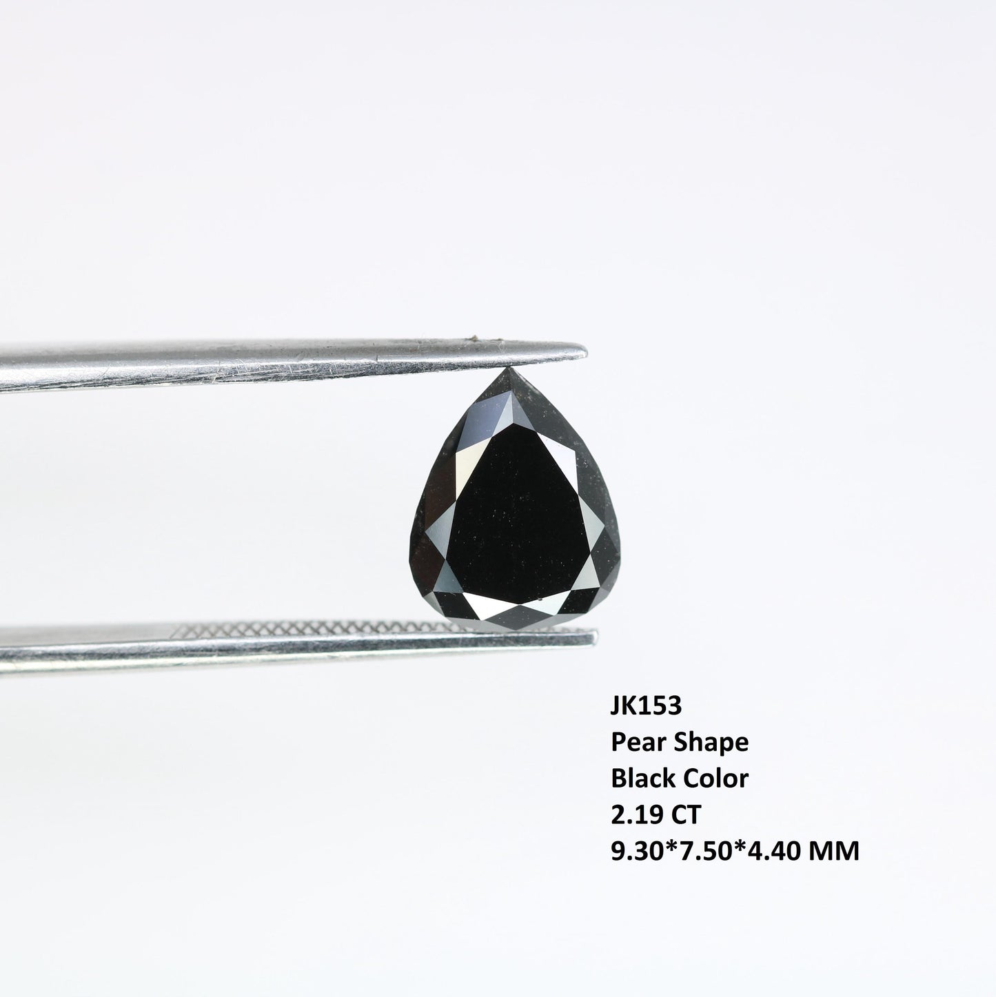 Luxurious Loose Black Diamond - Faceted Pear Shape Natural Gemstone for Custom Jewelry, Engagement Rings & Unique Gifts