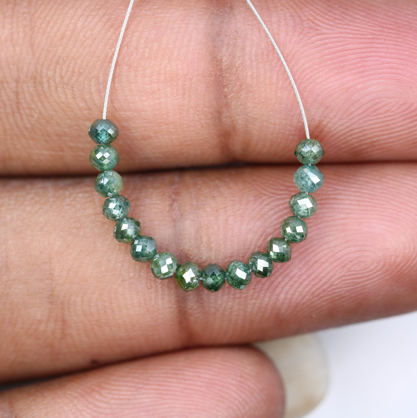 Luxurious Green Diamond Beads | Perfect for Artisan Jewelry and DIY Designs