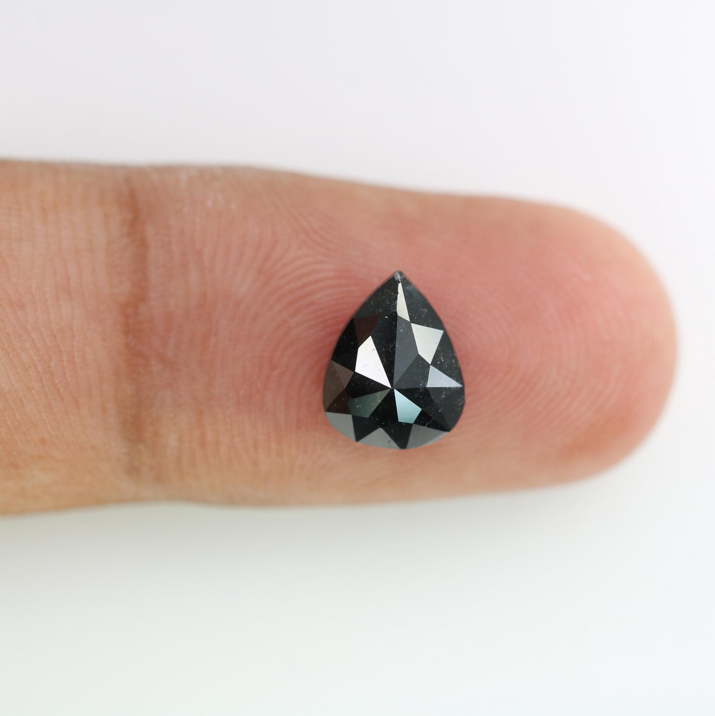 Luxurious Loose Black Diamond - Faceted Pear Shape Natural Gemstone for Custom Jewelry, Engagement Rings & Unique Gifts