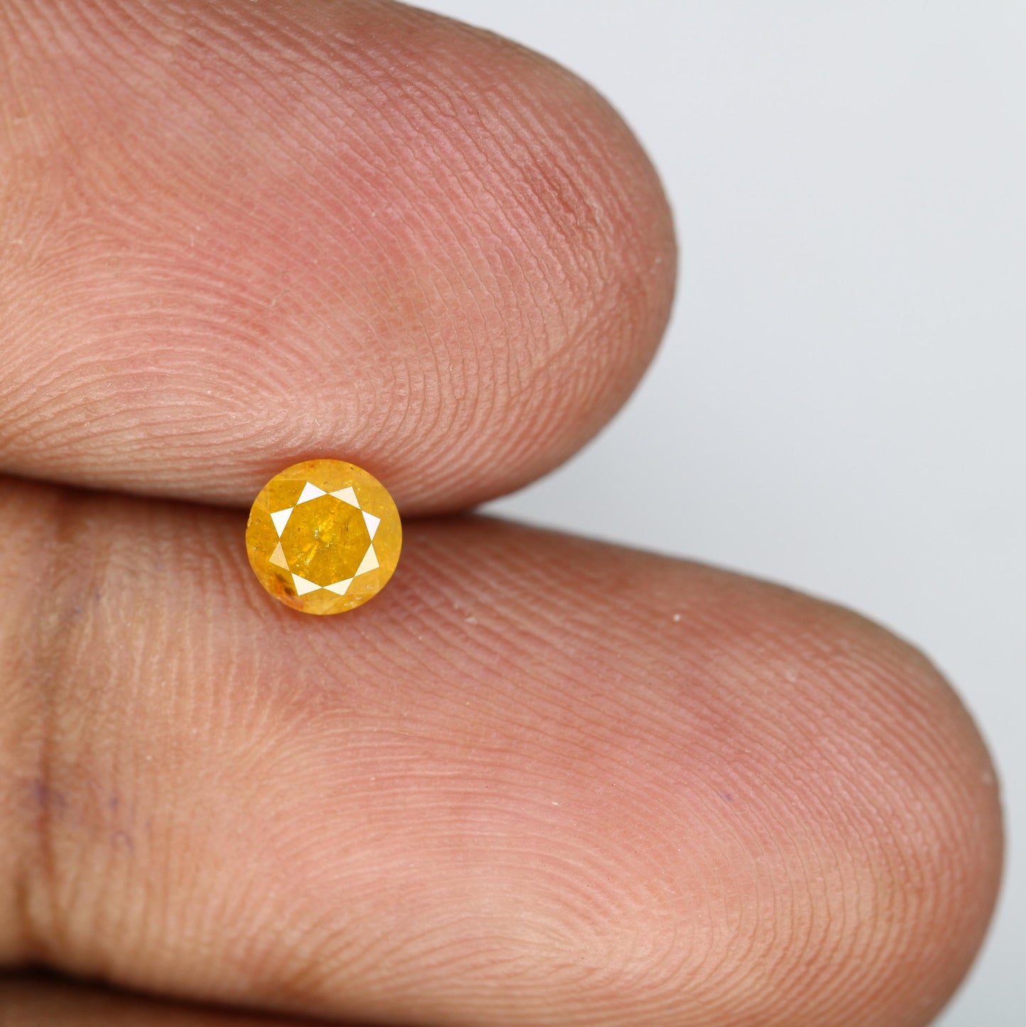 Gorgeous Natural Yellow Rustic Round Cut Diamond - Unique Gemstone for Engagement Rings, Artisan Jewelry & Custom Creations