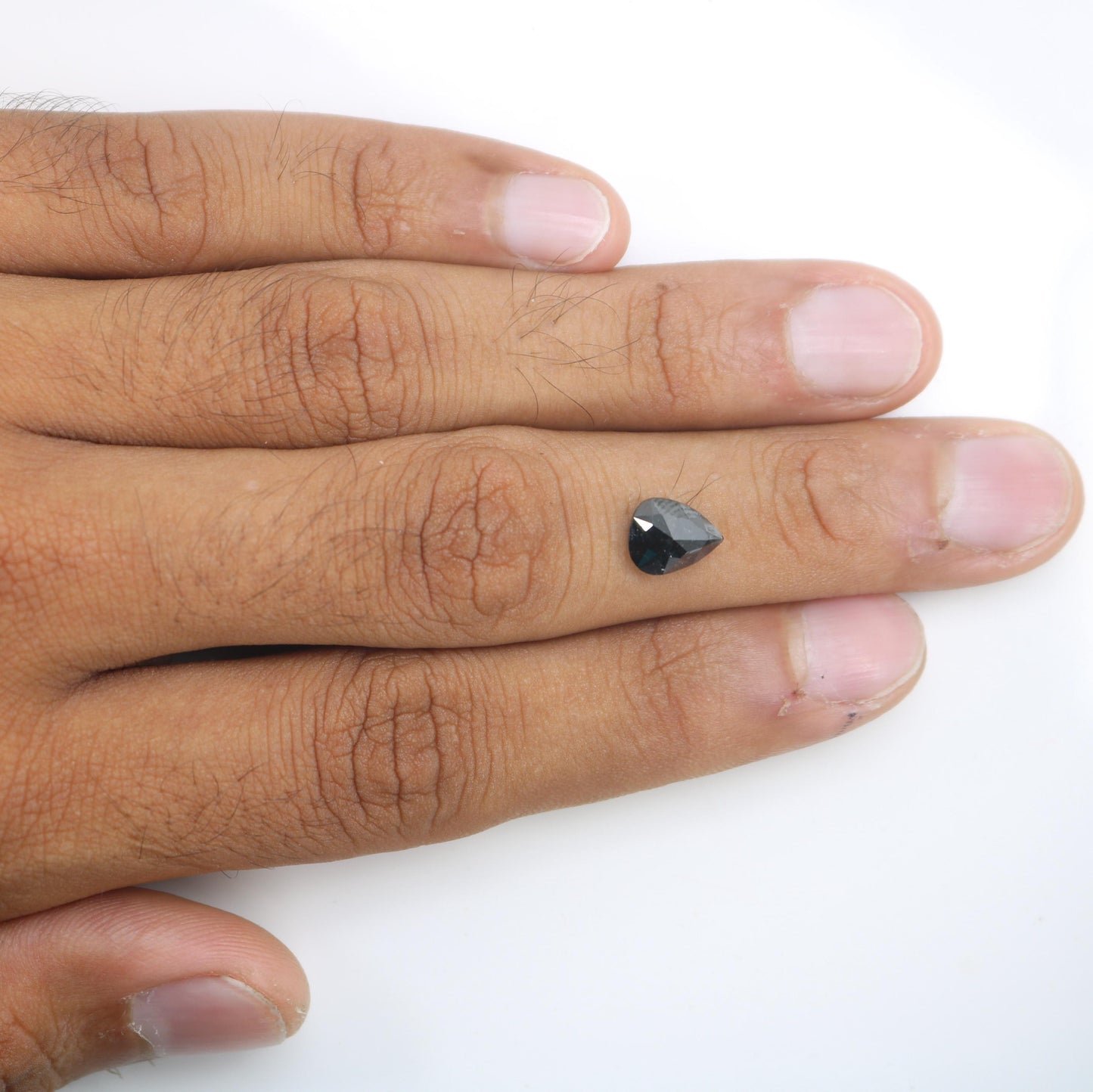 Luxurious Loose Black Diamond - Faceted Pear Shape Natural Gemstone for Custom Jewelry, Engagement Rings & Unique Gifts