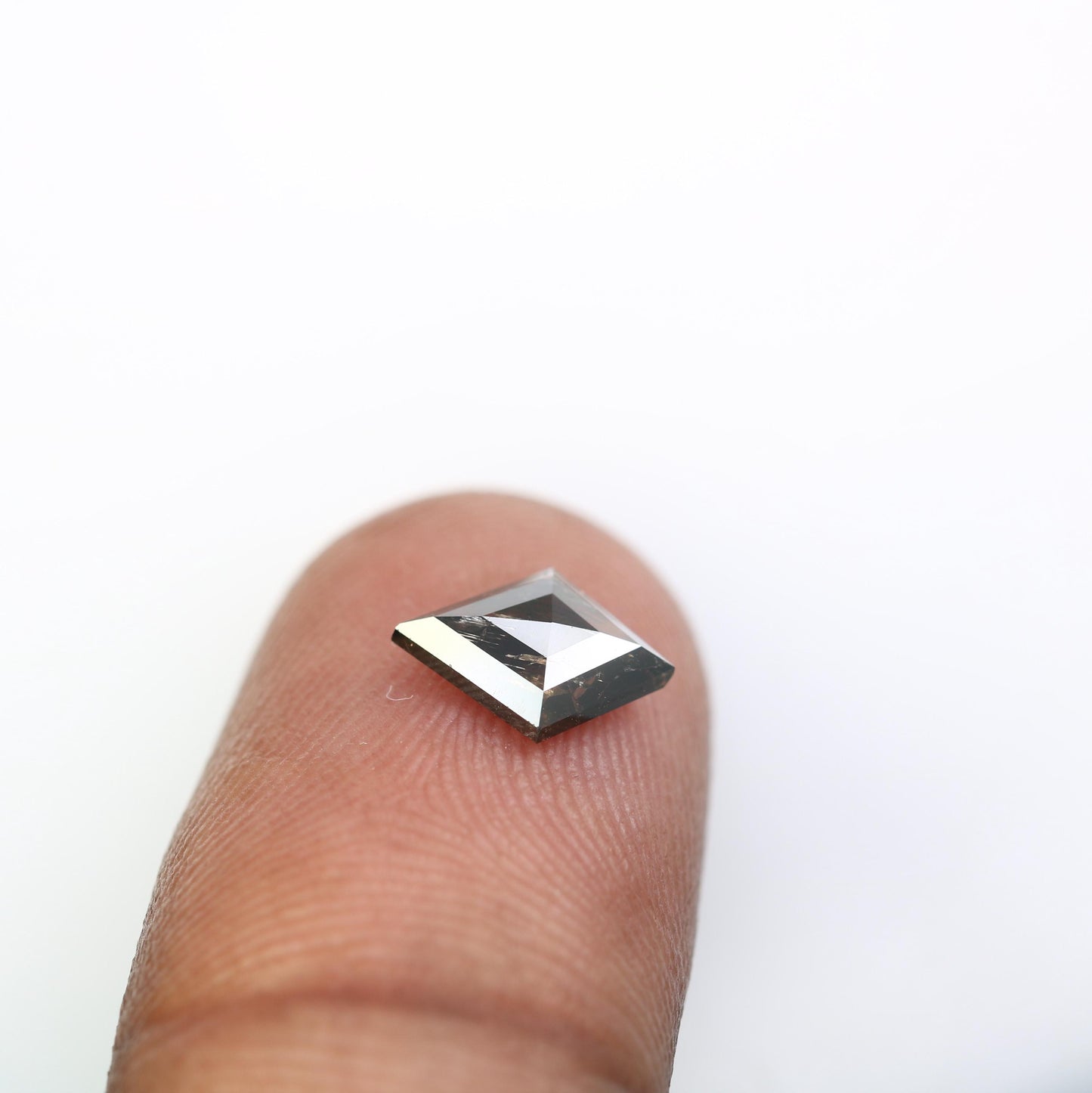 Elegant Kite-Shaped Black Diamond - Unique Gemstone for Engagement Rings, Artisan Jewelry & Custom Creations