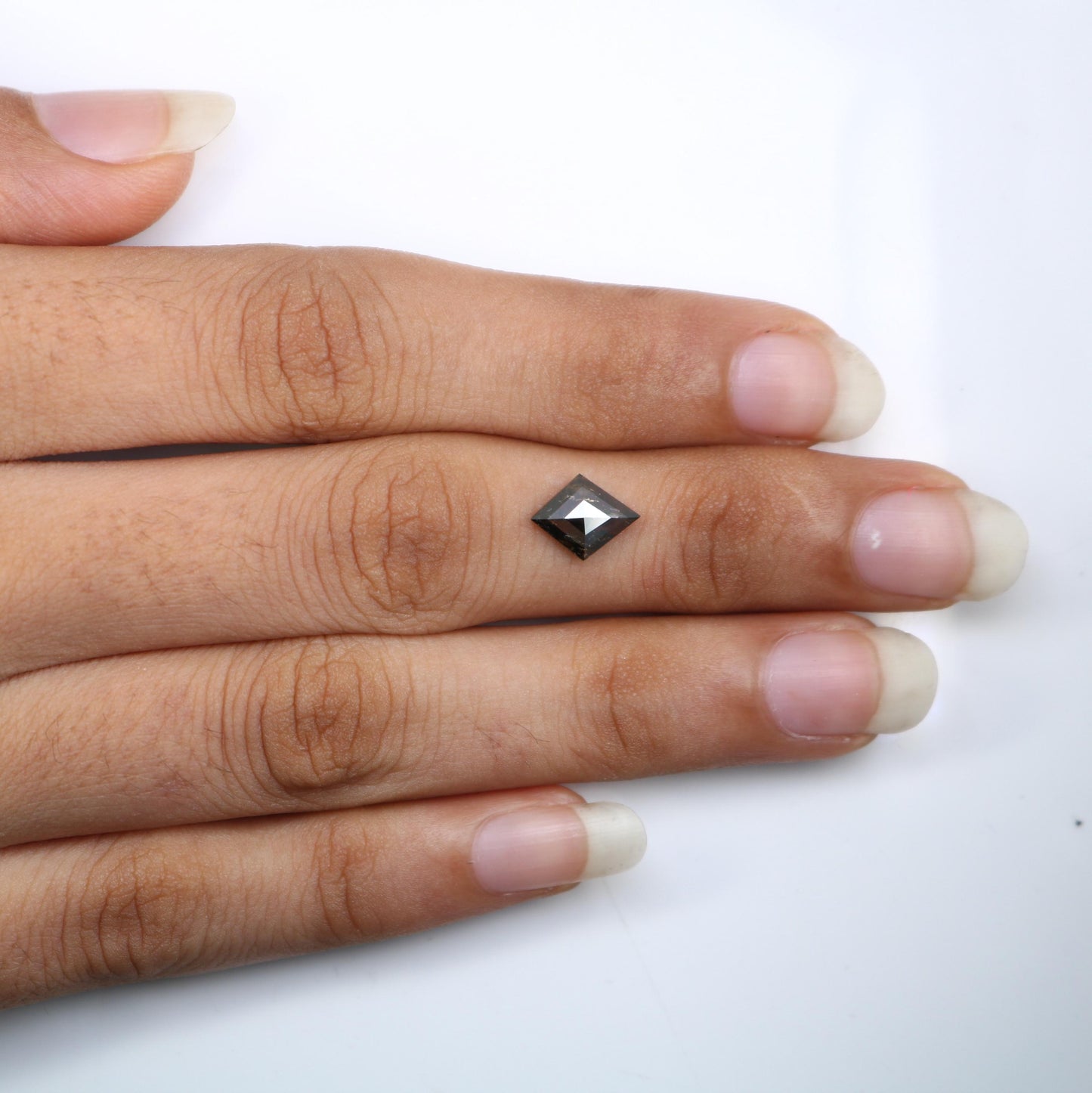 Elegant Kite-Shaped Black Diamond - Unique Gemstone for Engagement Rings, Artisan Jewelry & Custom Creations