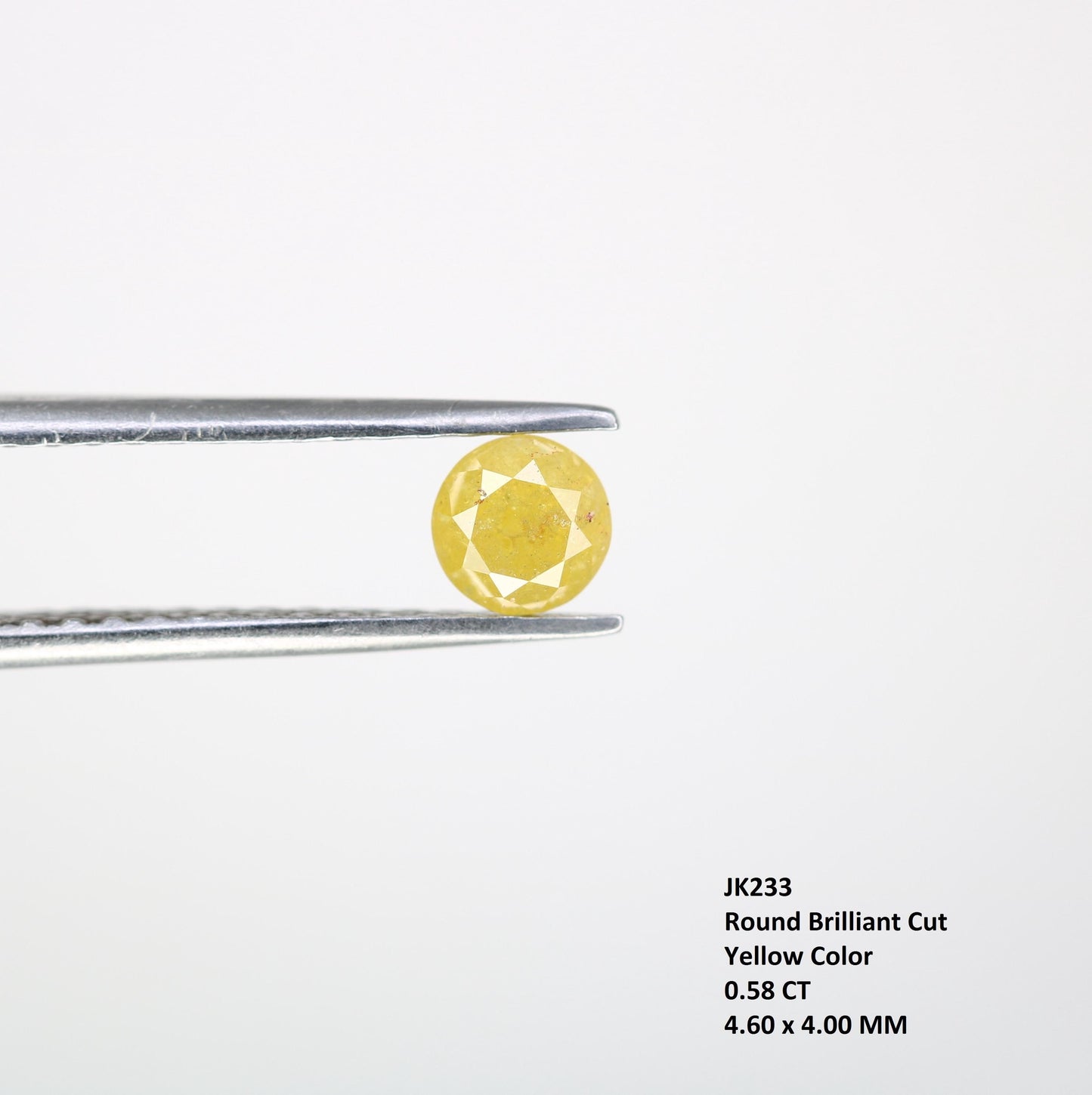 Radiant Natural Yellow Rustic Round Cut Diamond - Unique Gemstone for Engagement Rings, Statement Jewelry & Custom Designs