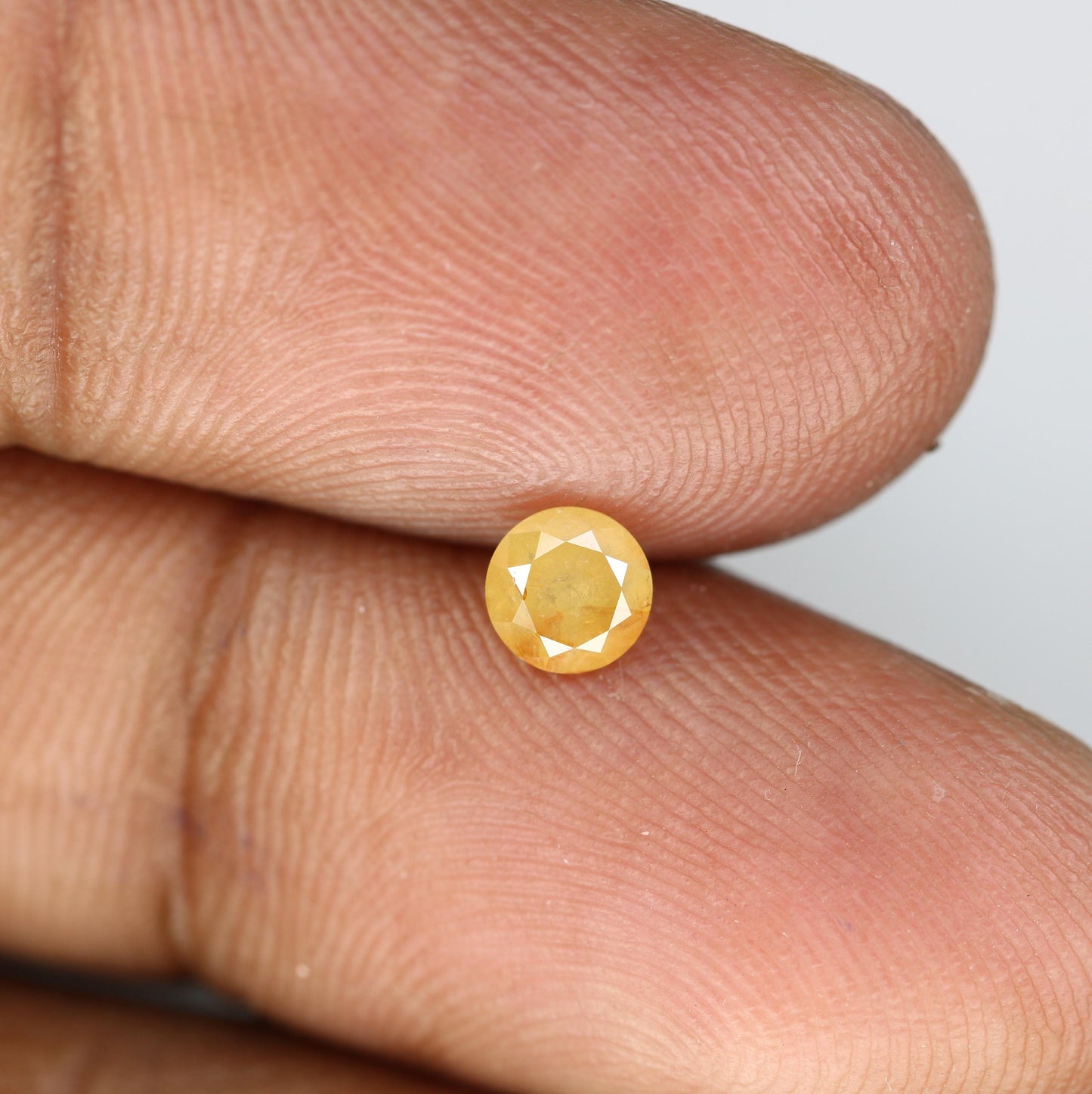 Stunning Natural Yellow Rustic Round Cut Diamond - Unique Gemstone for Engagement Rings, Artisan Jewelry & Custom Designs