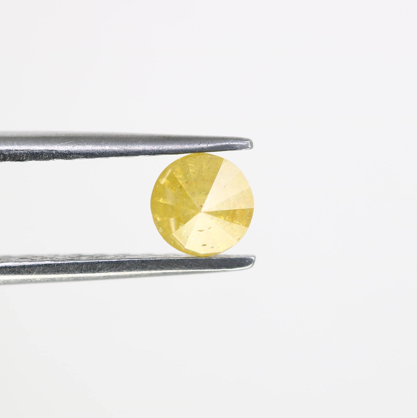 Radiant Natural Yellow Rustic Round Cut Diamond - Unique Gemstone for Engagement Rings, Statement Jewelry & Custom Designs