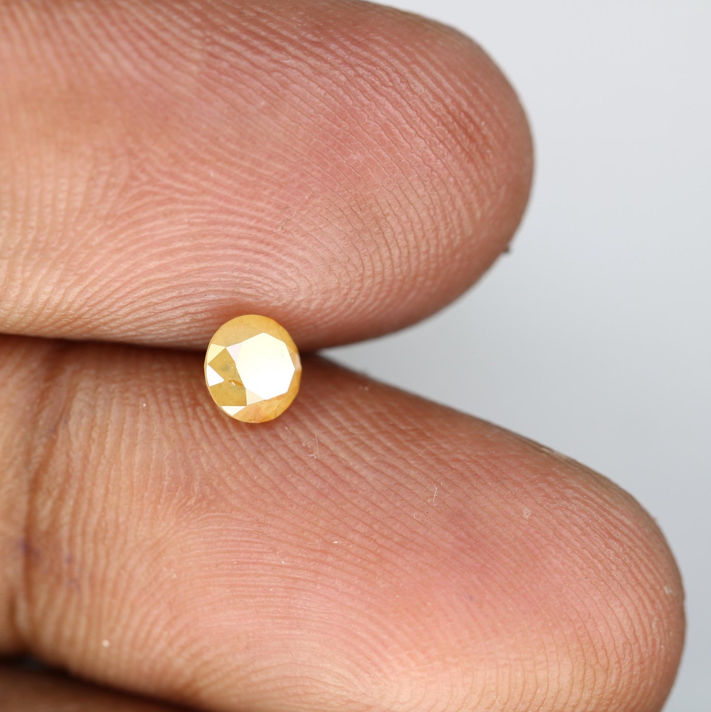 Stunning Natural Yellow Rustic Round Cut Diamond - Unique Gemstone for Engagement Rings, Artisan Jewelry & Custom Designs