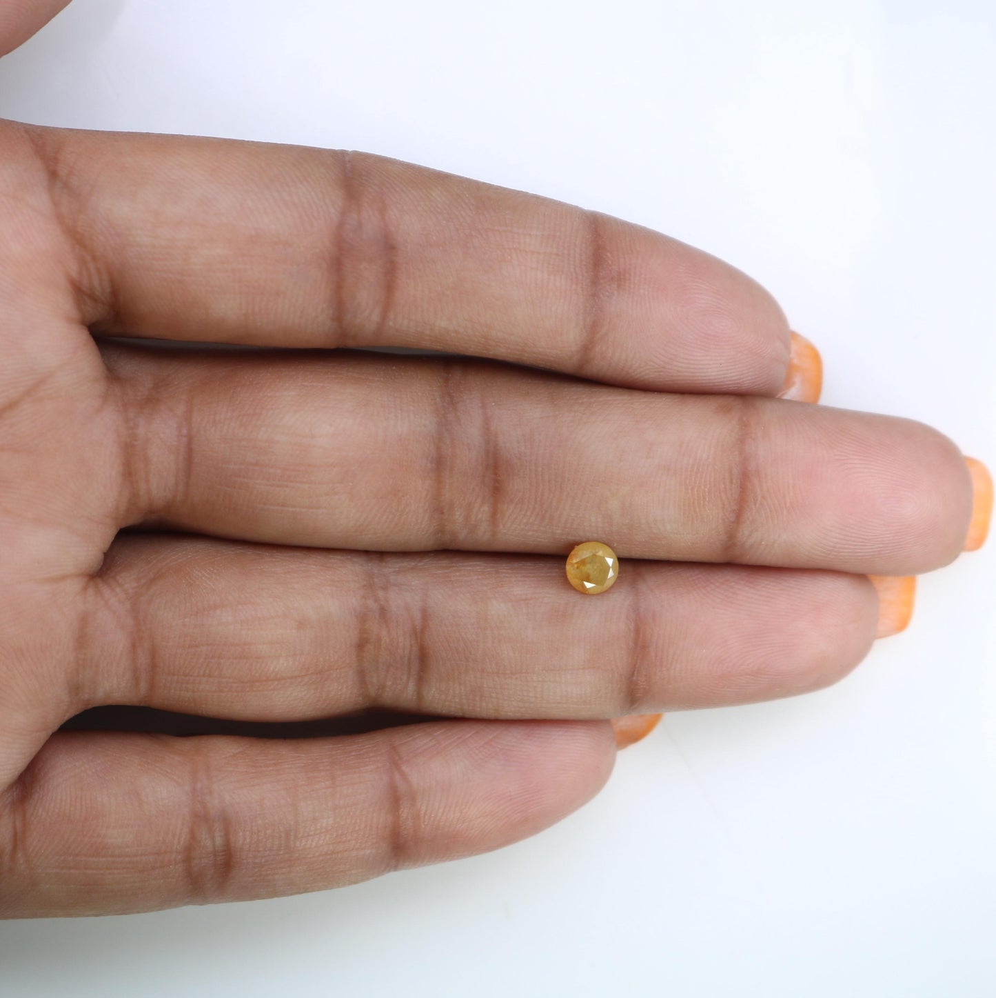 Stunning Natural Yellow Rustic Round Cut Diamond - Unique Gemstone for Engagement Rings, Artisan Jewelry & Custom Designs