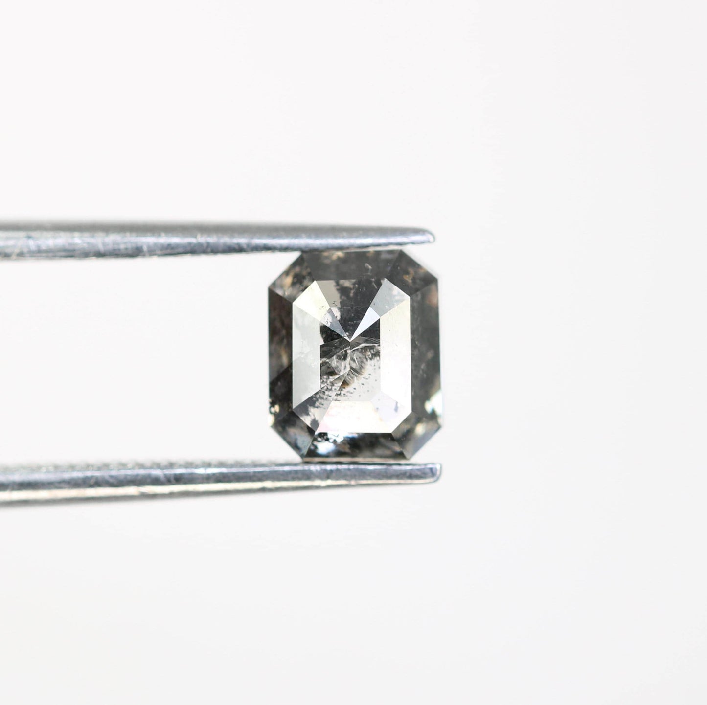 Salt and Pepper Emerald Cut Diamond - Distinctive Gemstone for Vintage Engagement Rings, Artisan Jewelry & Custom Designs