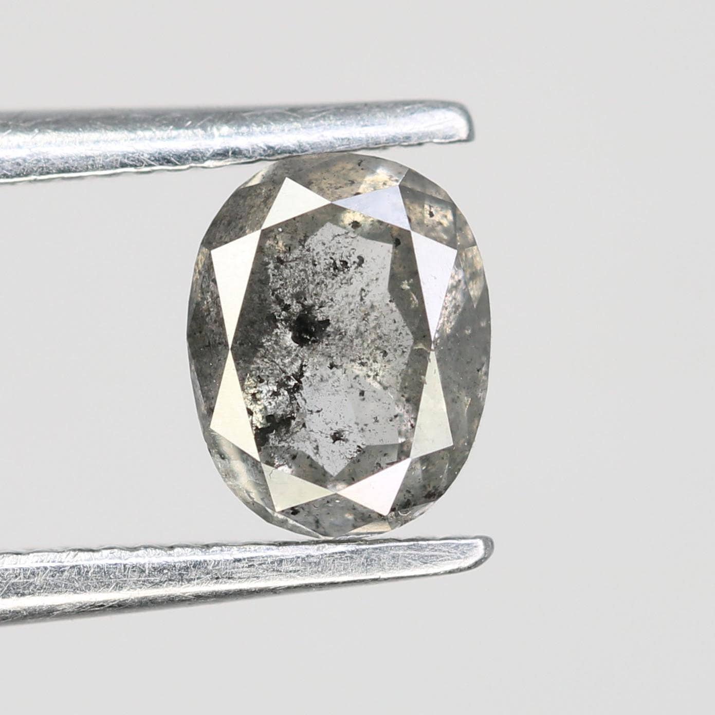 Gorgeous Oval-Shaped Salt and Pepper Diamond - Unique Gemstone for Engagement Rings, Artisan Jewelry & Custom Creations