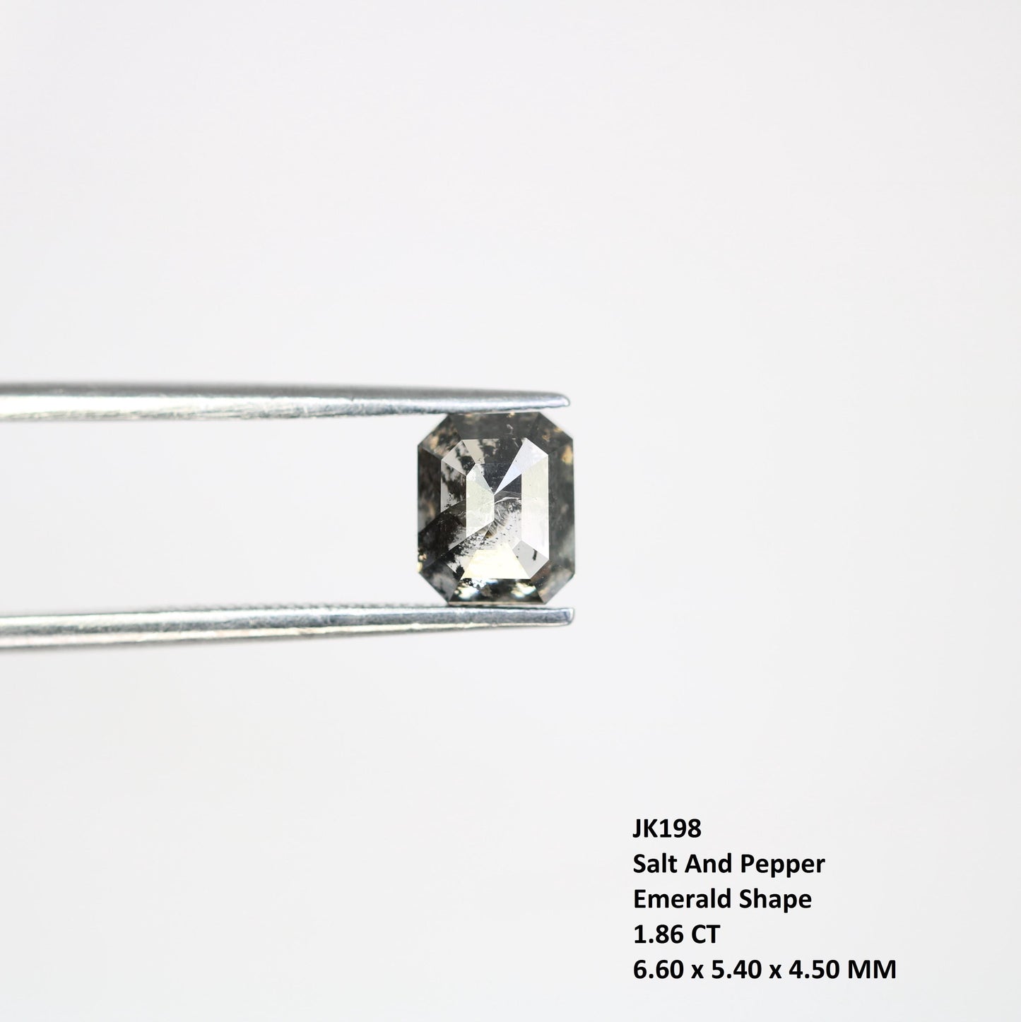 Salt and Pepper Emerald Cut Diamond - Distinctive Gemstone for Vintage Engagement Rings, Artisan Jewelry & Custom Designs
