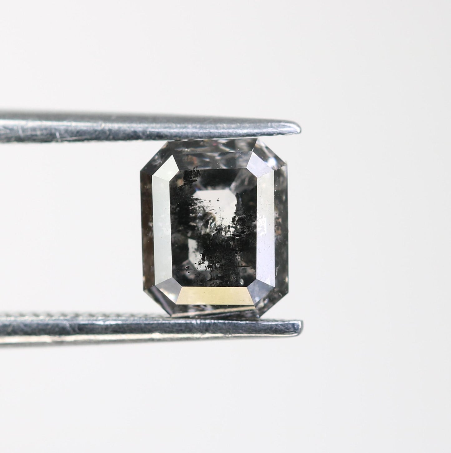 Salt and Pepper Emerald Cut Diamond - Distinctive Gemstone for Vintage Engagement Rings, Artisan Jewelry & Custom Designs