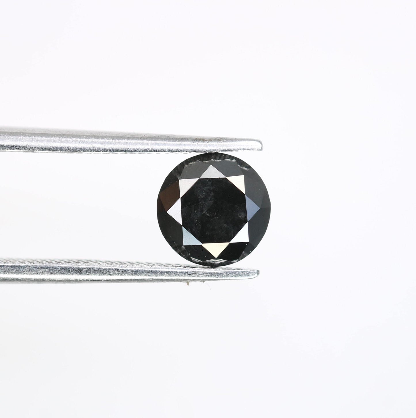 Striking Black Round Diamond - Unique Gemstone for Engagement Rings, Artisan Jewelry & Custom Creations