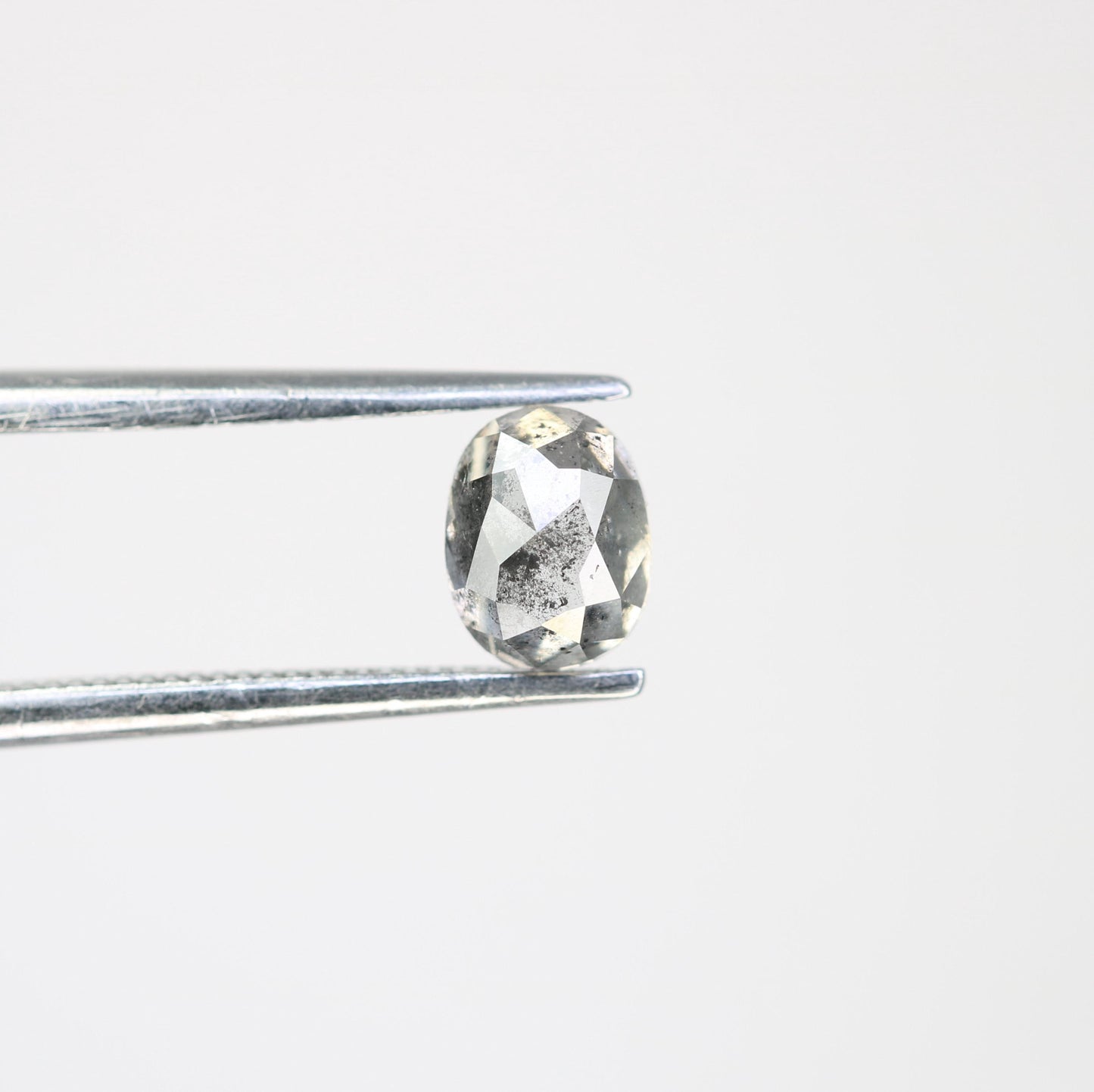 Gorgeous Oval-Shaped Salt and Pepper Diamond - Unique Gemstone for Engagement Rings, Artisan Jewelry & Custom Creations