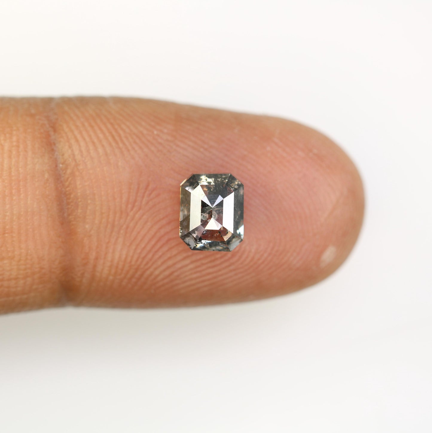 Salt and Pepper Emerald Cut Diamond - Distinctive Gemstone for Vintage Engagement Rings, Artisan Jewelry & Custom Designs