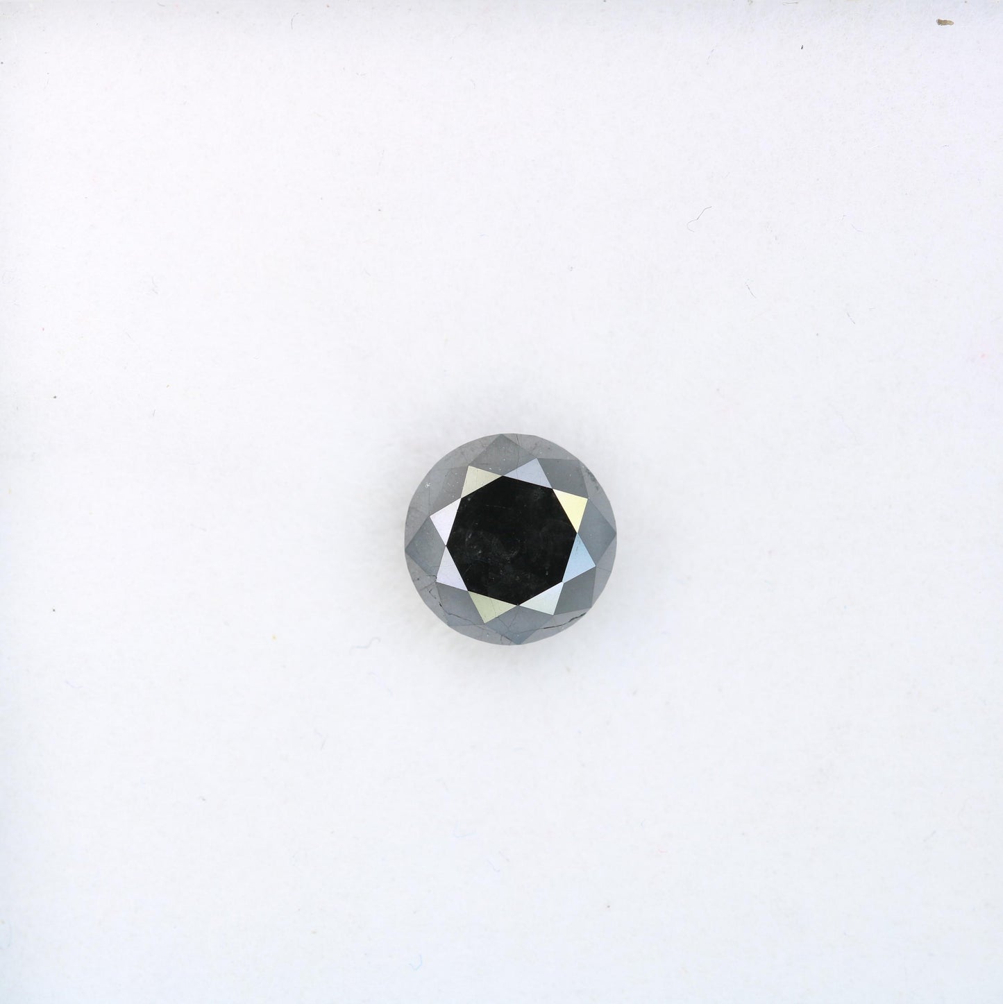 Striking Black Round Diamond - Unique Gemstone for Engagement Rings, Artisan Jewelry & Custom Creations