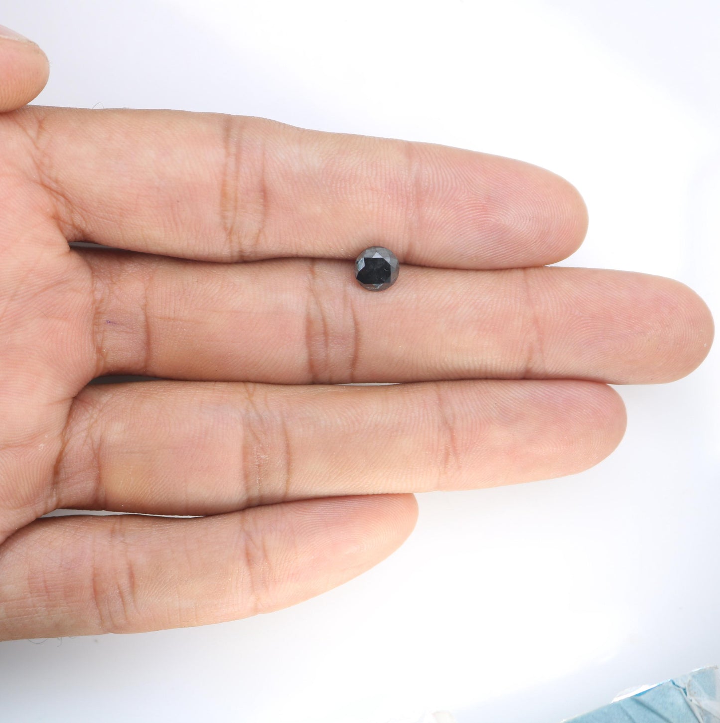 Striking Black Round Diamond - Unique Gemstone for Engagement Rings, Artisan Jewelry & Custom Creations