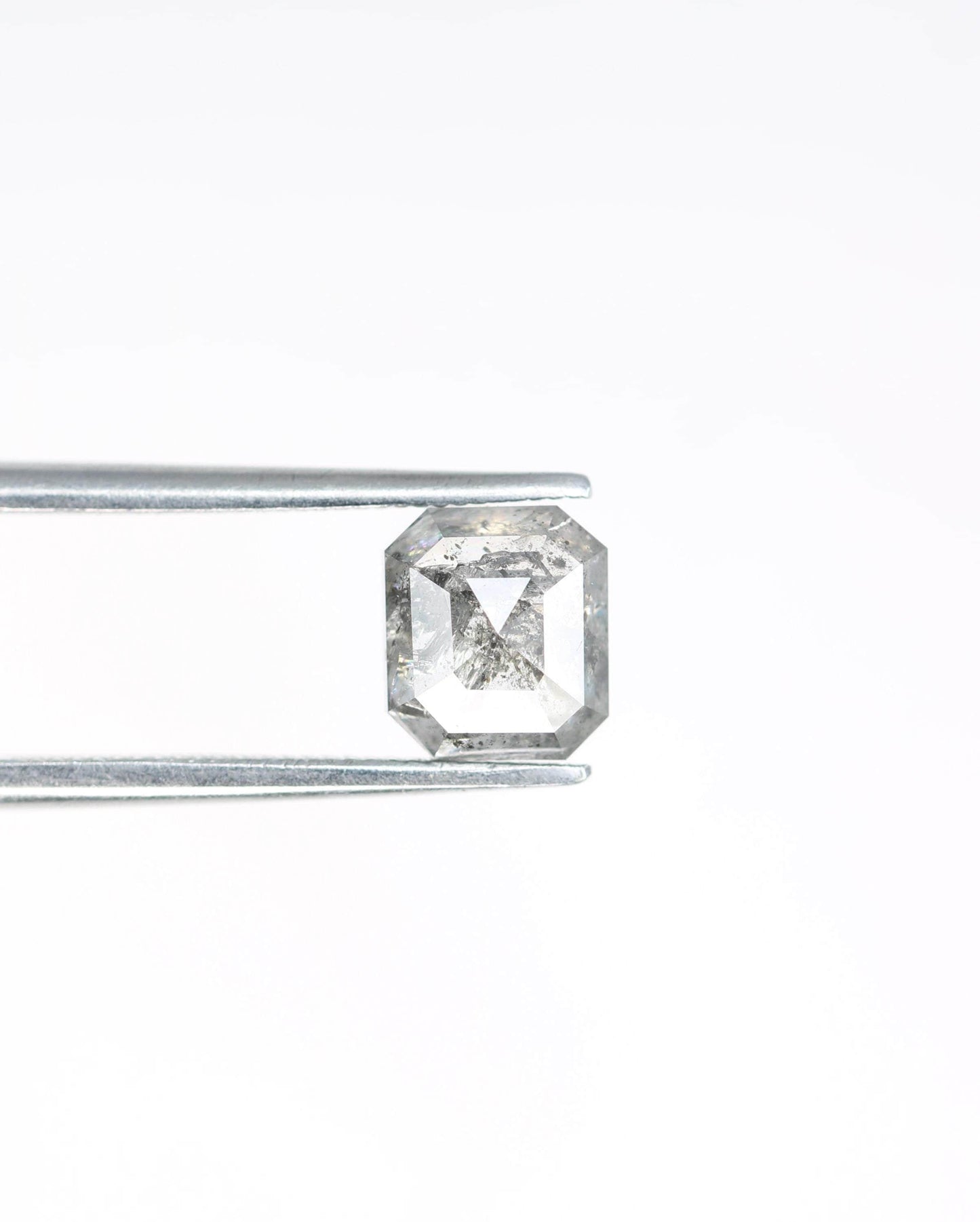 Unique Salt and Pepper Emerald Cut Diamond - Stunning Gemstone for Engagement Rings, Artisan Jewelry & Custom Designs