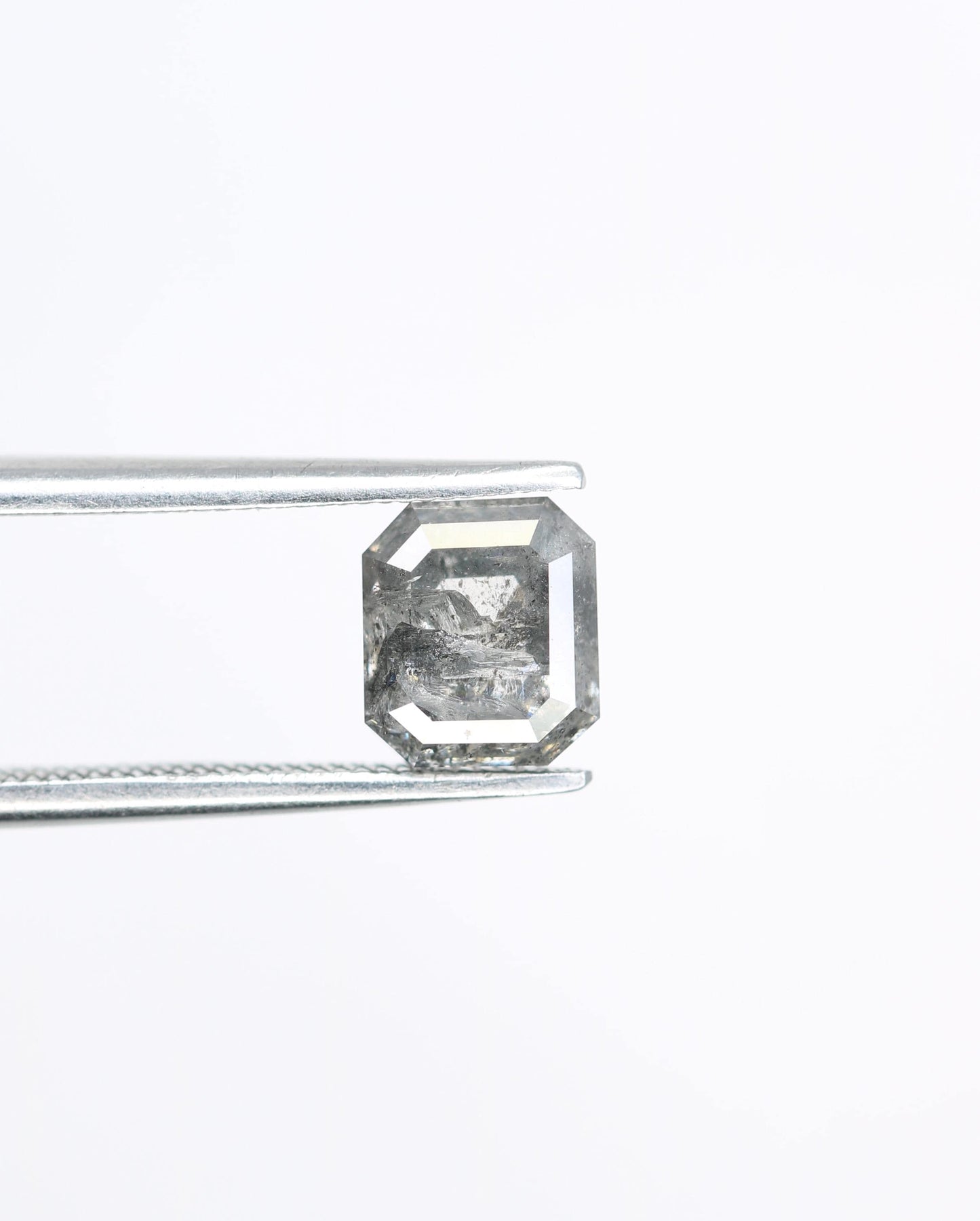 Unique Salt and Pepper Emerald Cut Diamond - Stunning Gemstone for Engagement Rings, Artisan Jewelry & Custom Designs