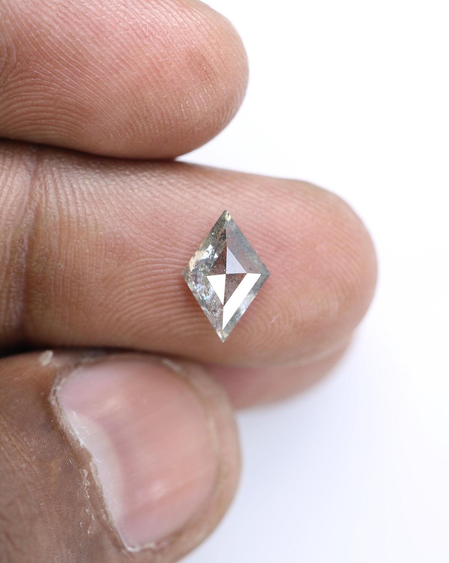 Kite-Shaped Salt and Pepper Diamond - Affordable Gemstone for Unique Jewelry, Engagement Rings & Custom Designs