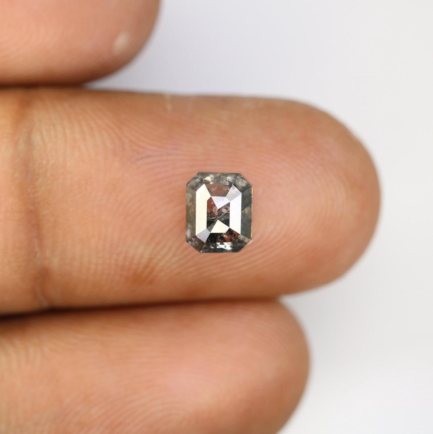 Salt and Pepper Emerald Cut Diamond - Distinctive Gemstone for Vintage Engagement Rings, Artisan Jewelry & Custom Designs