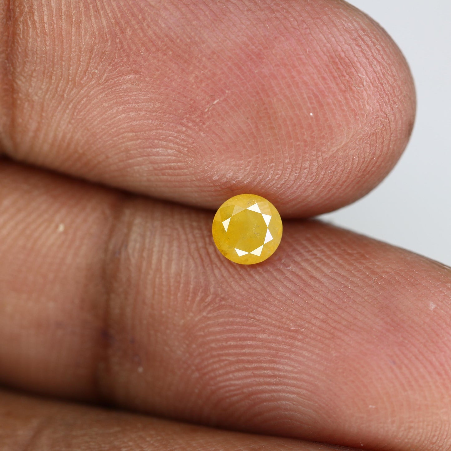 Vibrant Natural Yellow Rustic Round Cut Diamond - Exceptional Gemstone for Bridal Rings, Artisan Jewelry & Bespoke Designs