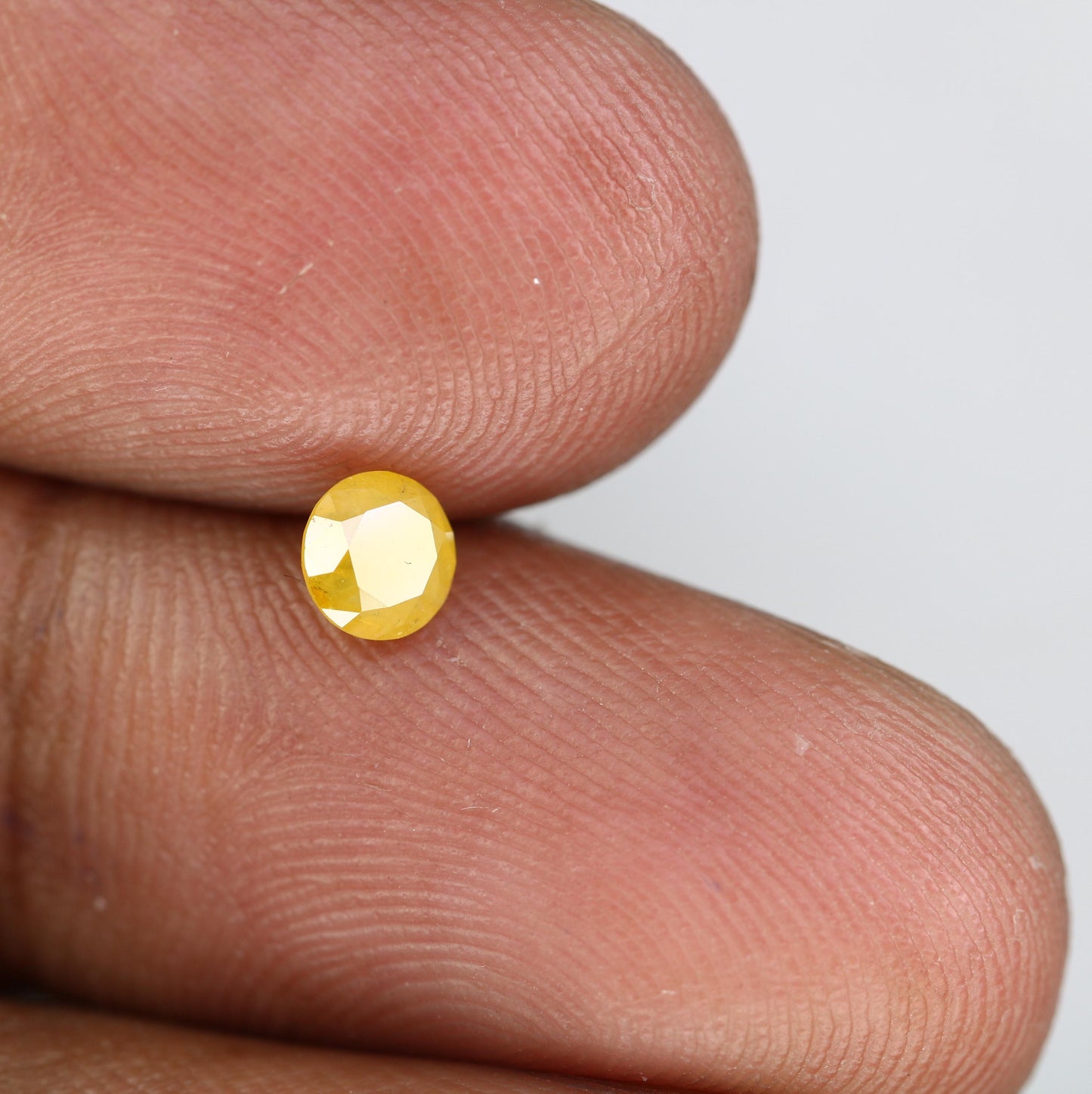 Vibrant Natural Yellow Rustic Round Cut Diamond - Exceptional Gemstone for Bridal Rings, Artisan Jewelry & Bespoke Designs