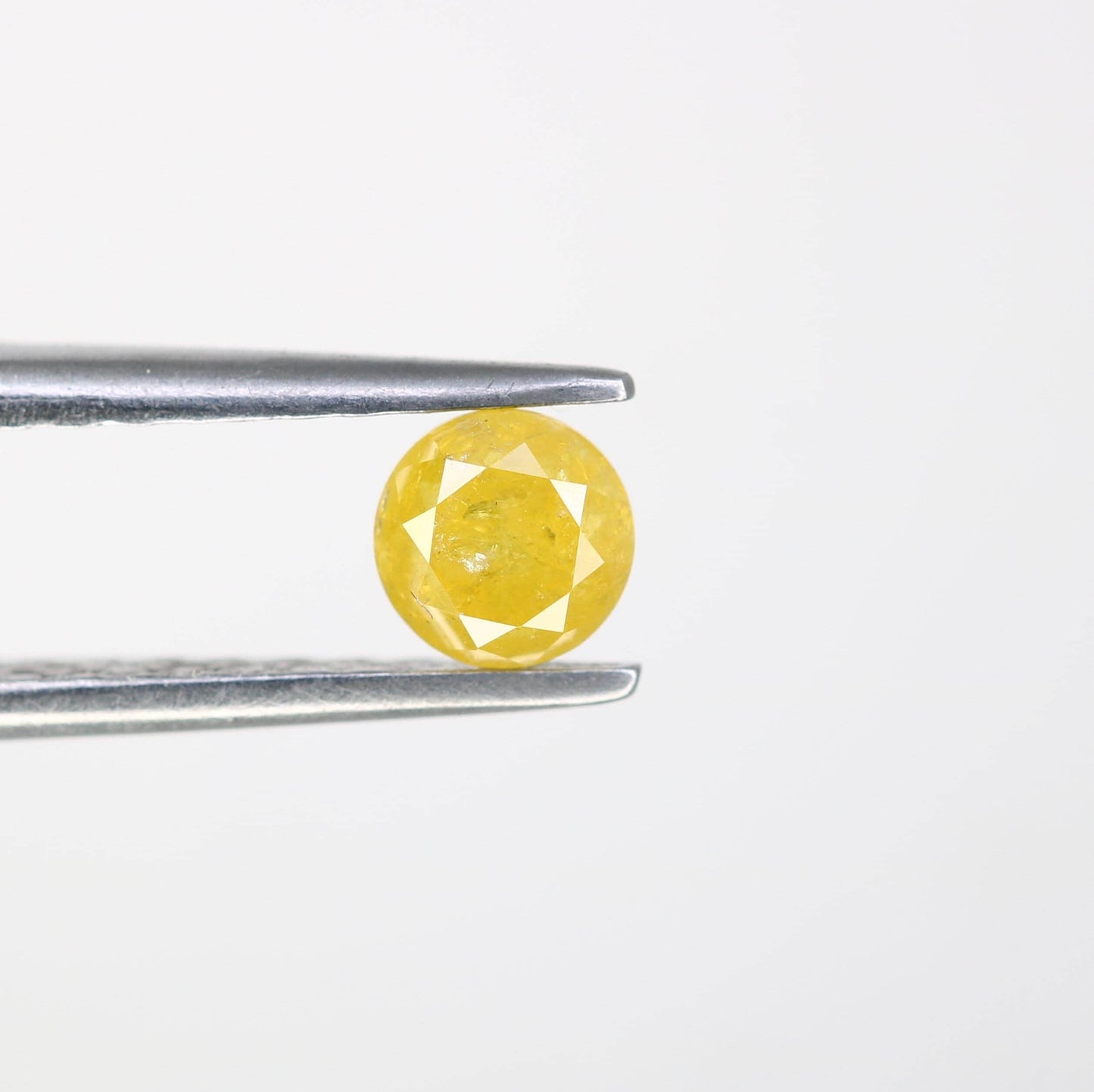 Natural Yellow Rustic Round Cut Diamond - Unique Gemstone for Engagement Rings, Artisan Creations Custom Jewelry