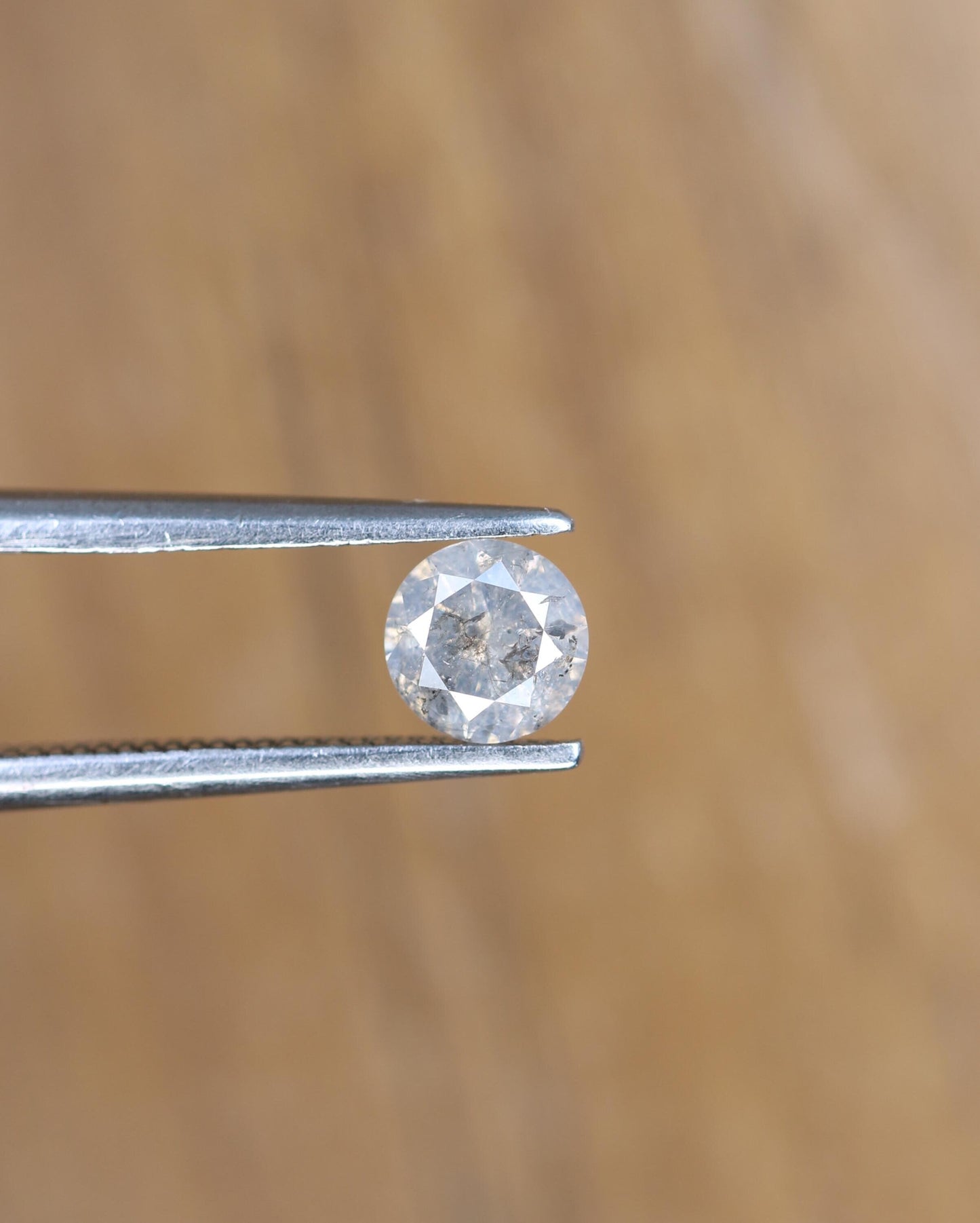 Gorgeous Round Salt and Pepper Diamond - Unique Gemstone for Engagement Rings, Artisan Jewelry & Custom Creations