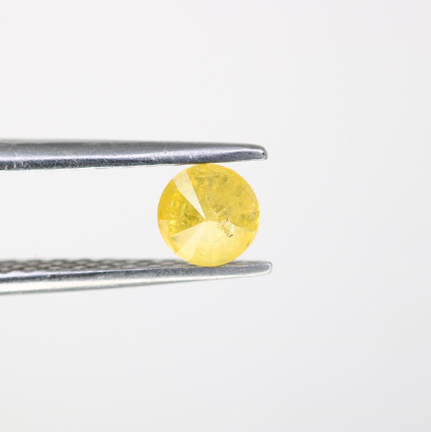 Natural Yellow Rustic Round Cut Diamond - Unique Gemstone for Engagement Rings, Artisan Creations Custom Jewelry