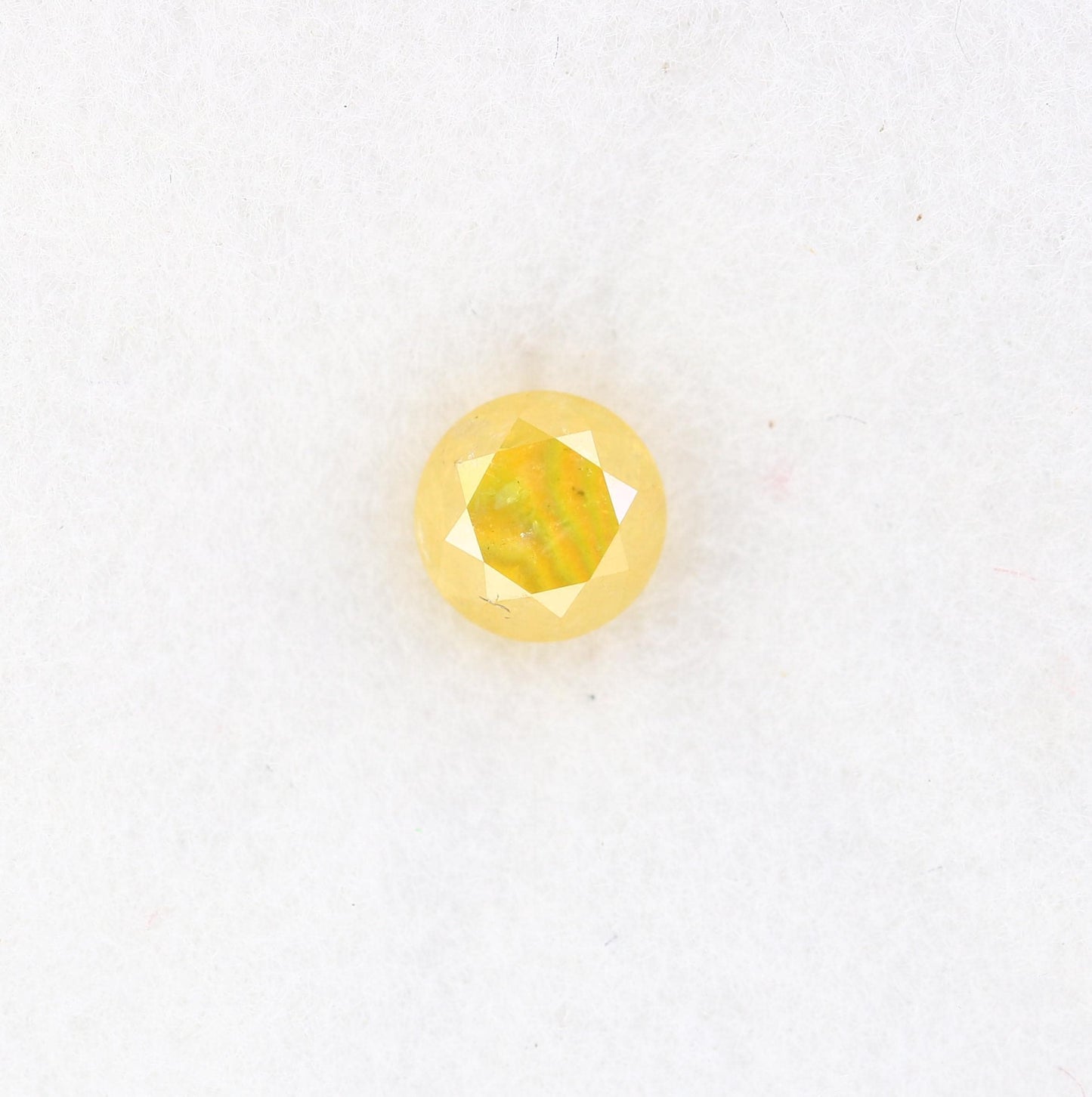 Natural Yellow Rustic Round Cut Diamond - Unique Gemstone for Engagement Rings, Artisan Creations Custom Jewelry